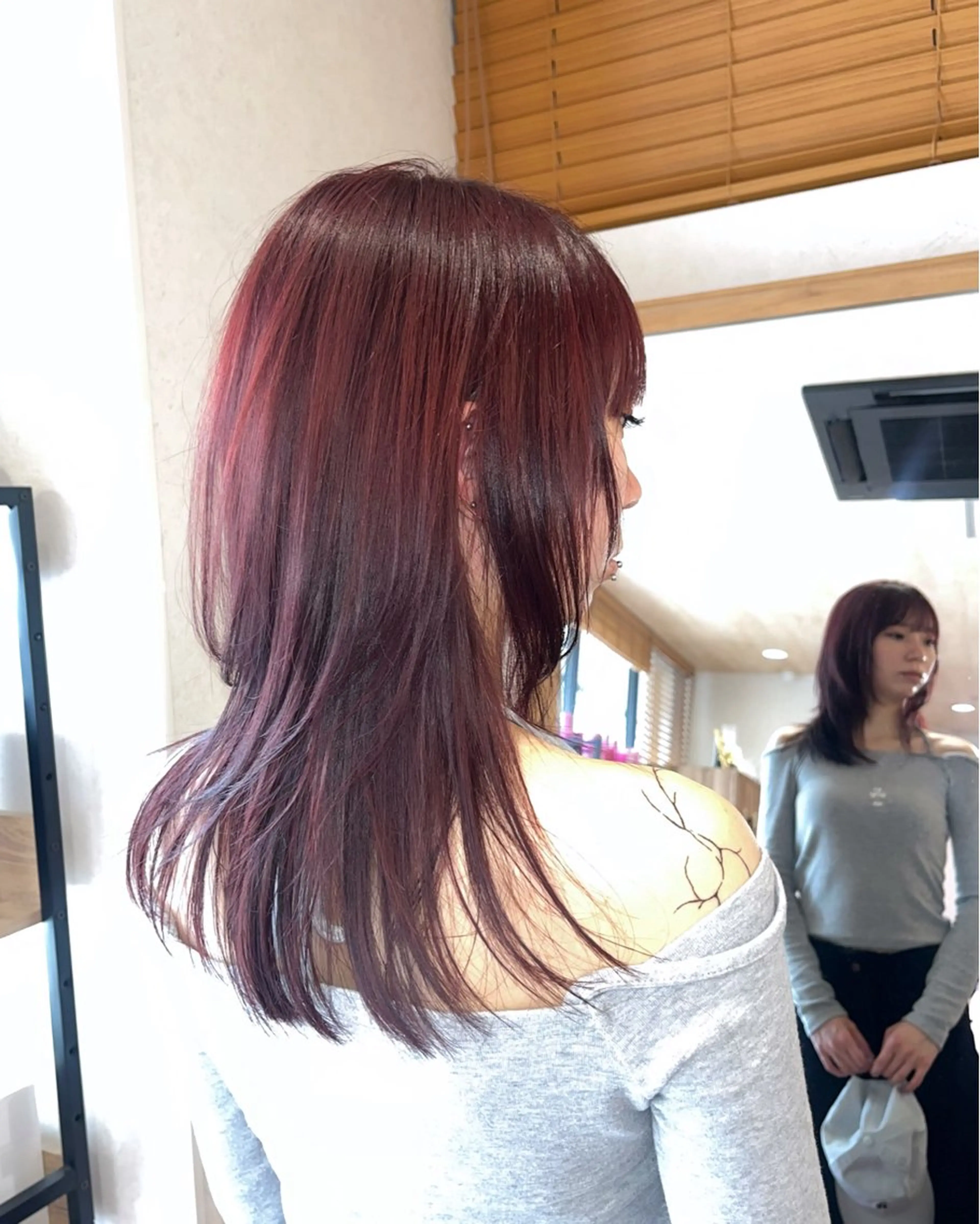【ブリーチなしカラー🍒】ブリーチなしでできるレッドカラー🤍の写真