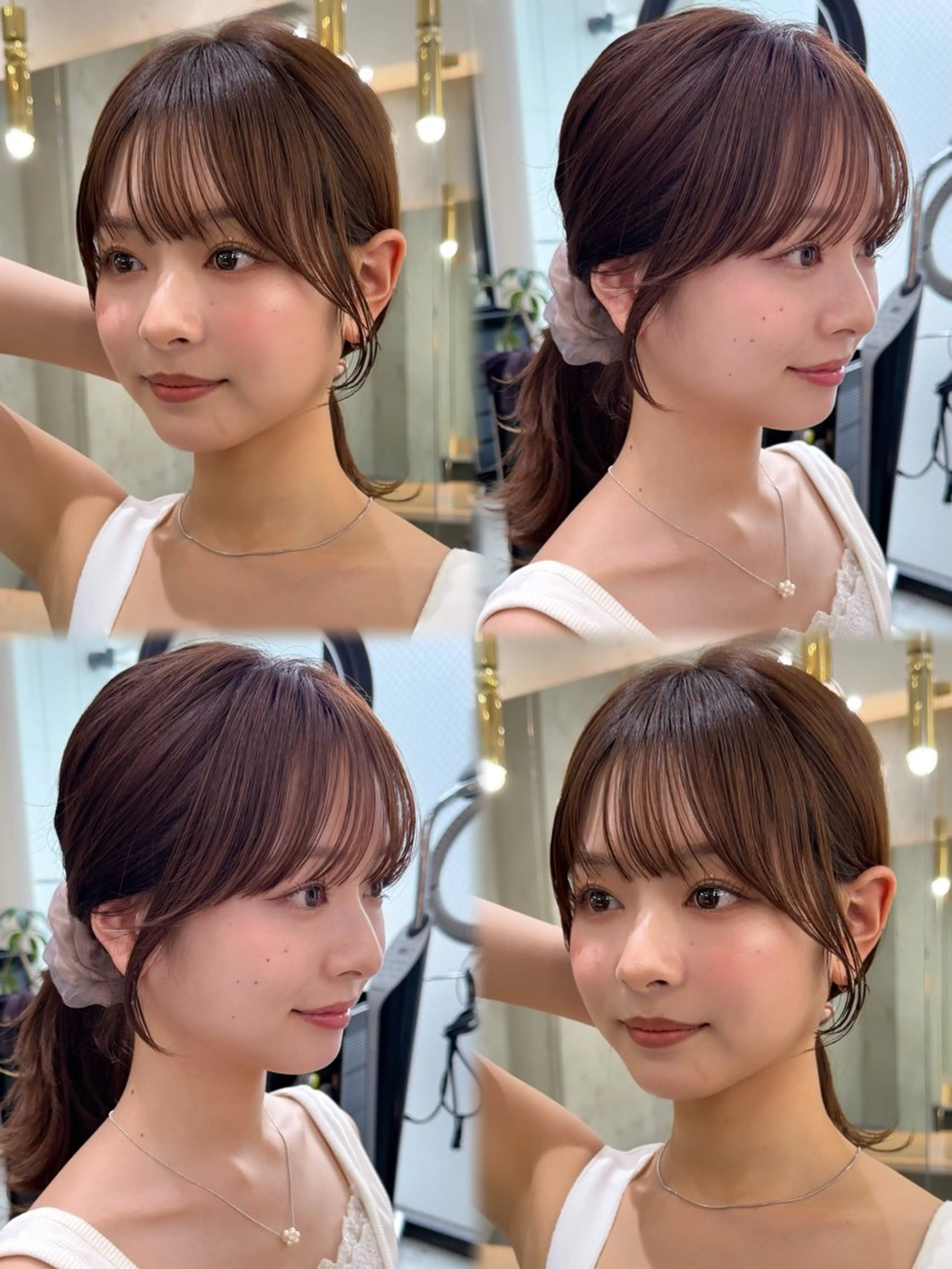 ミディアム 似合わせカット 小顔カット カット 透明感ヘアカラー chiharuのヘアスタイル