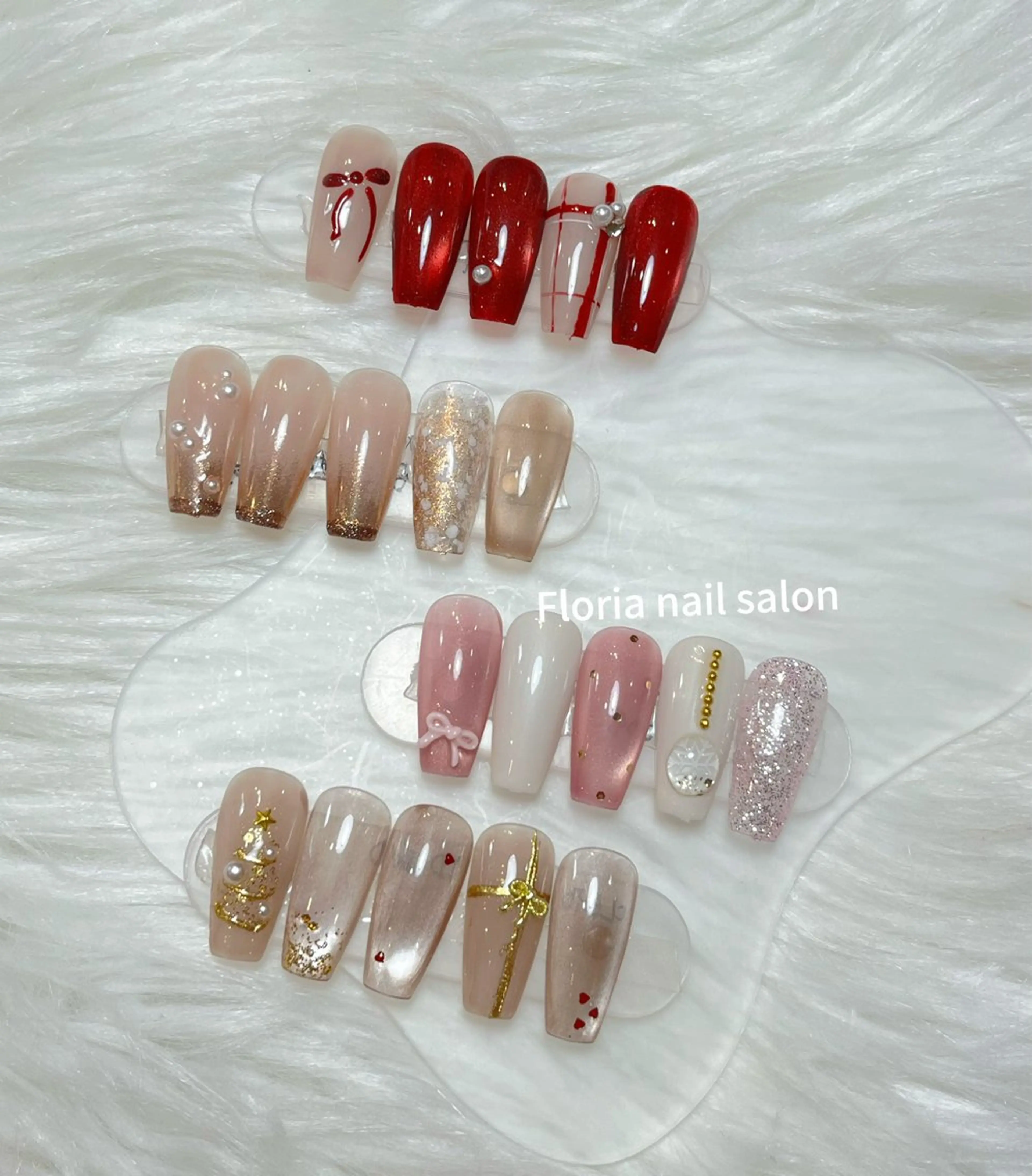 ネイル ボルドー チークネイル フラッシュネイル キラキラネイル 韓国ネイル ハンドネイル Floria ユイのネイルデザイン