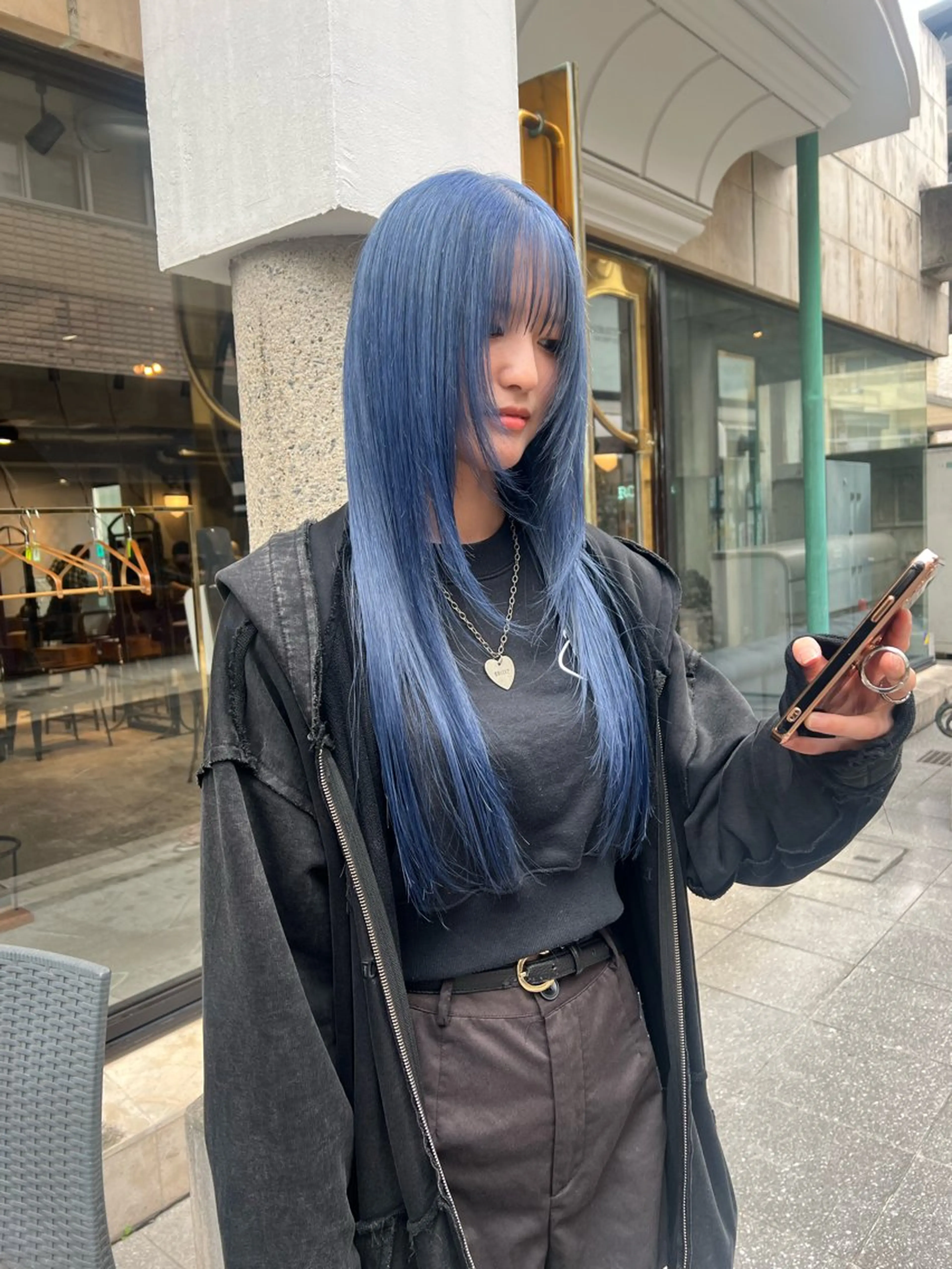 ロング カラー カット ヘアカラー トリートメント 赤みゼロ/透明感 カラー🌿KANTAのヘアスタイル