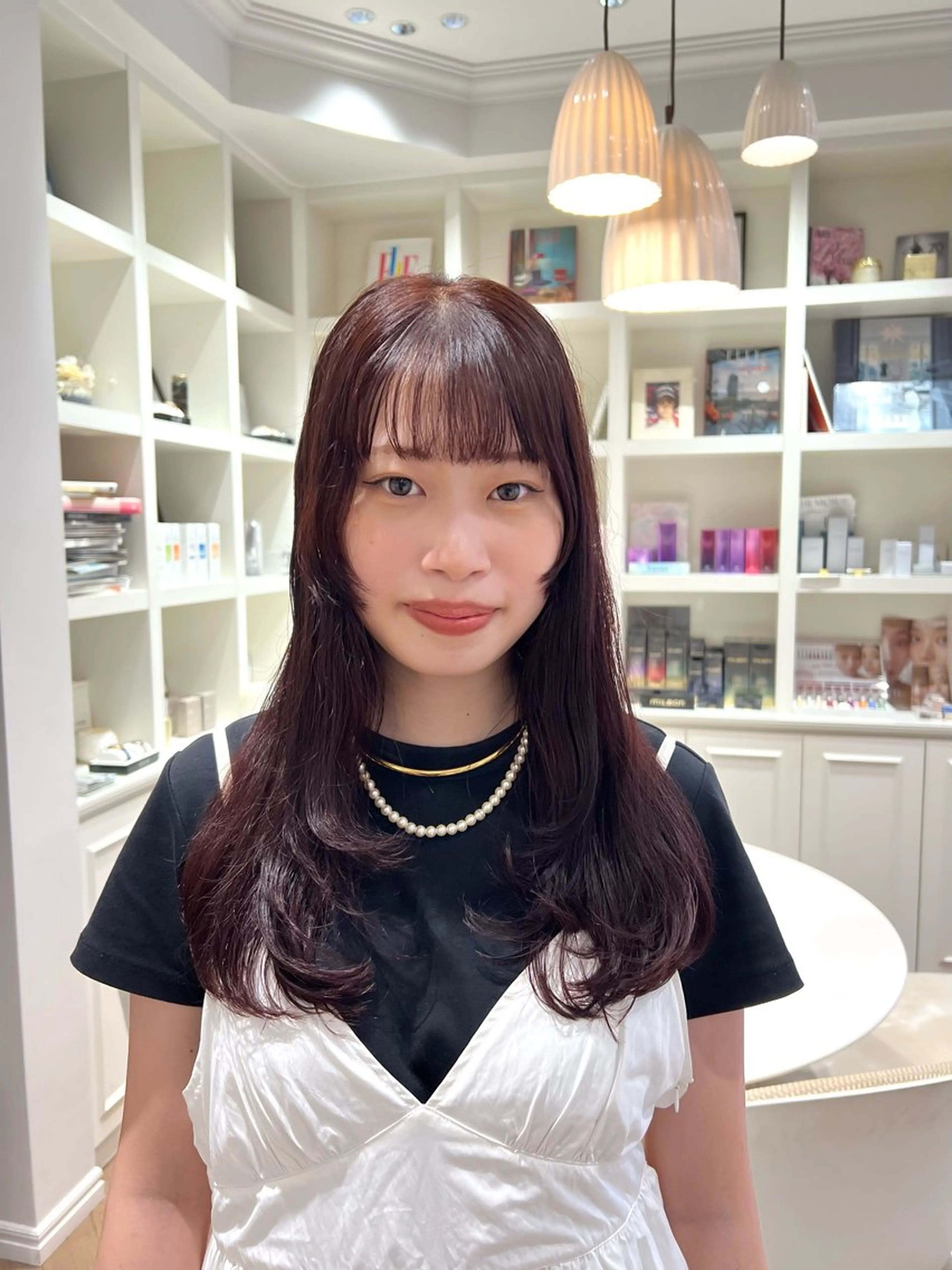 セミロング カラー ブラウンカラー オレンジ オレンジブラウン レイヤーカット カット ヘアカラー 似合わせ/レイヤー 💟SAEのヘアスタイル