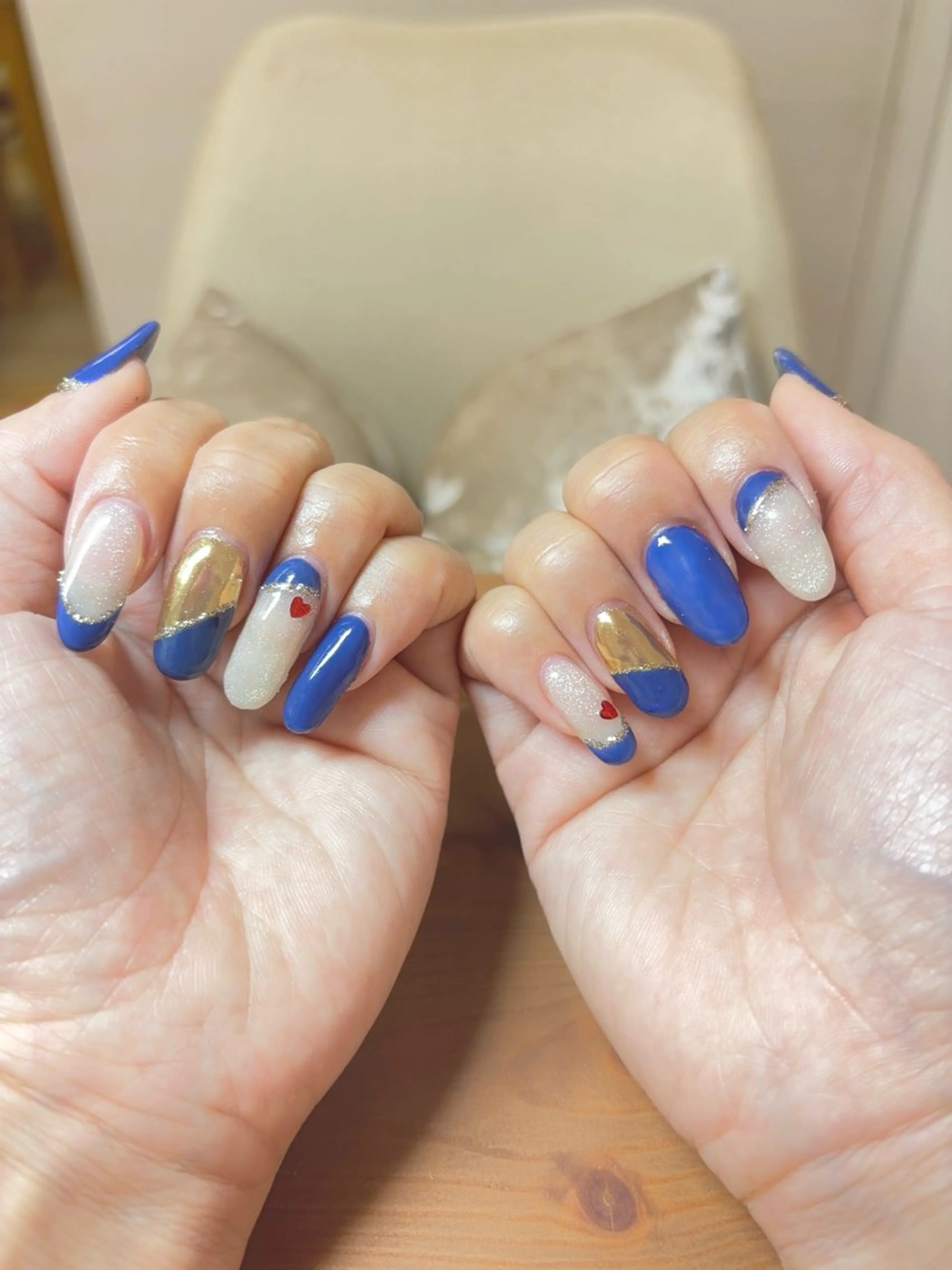 ネイル ネイビー Lino nailのネイルデザイン