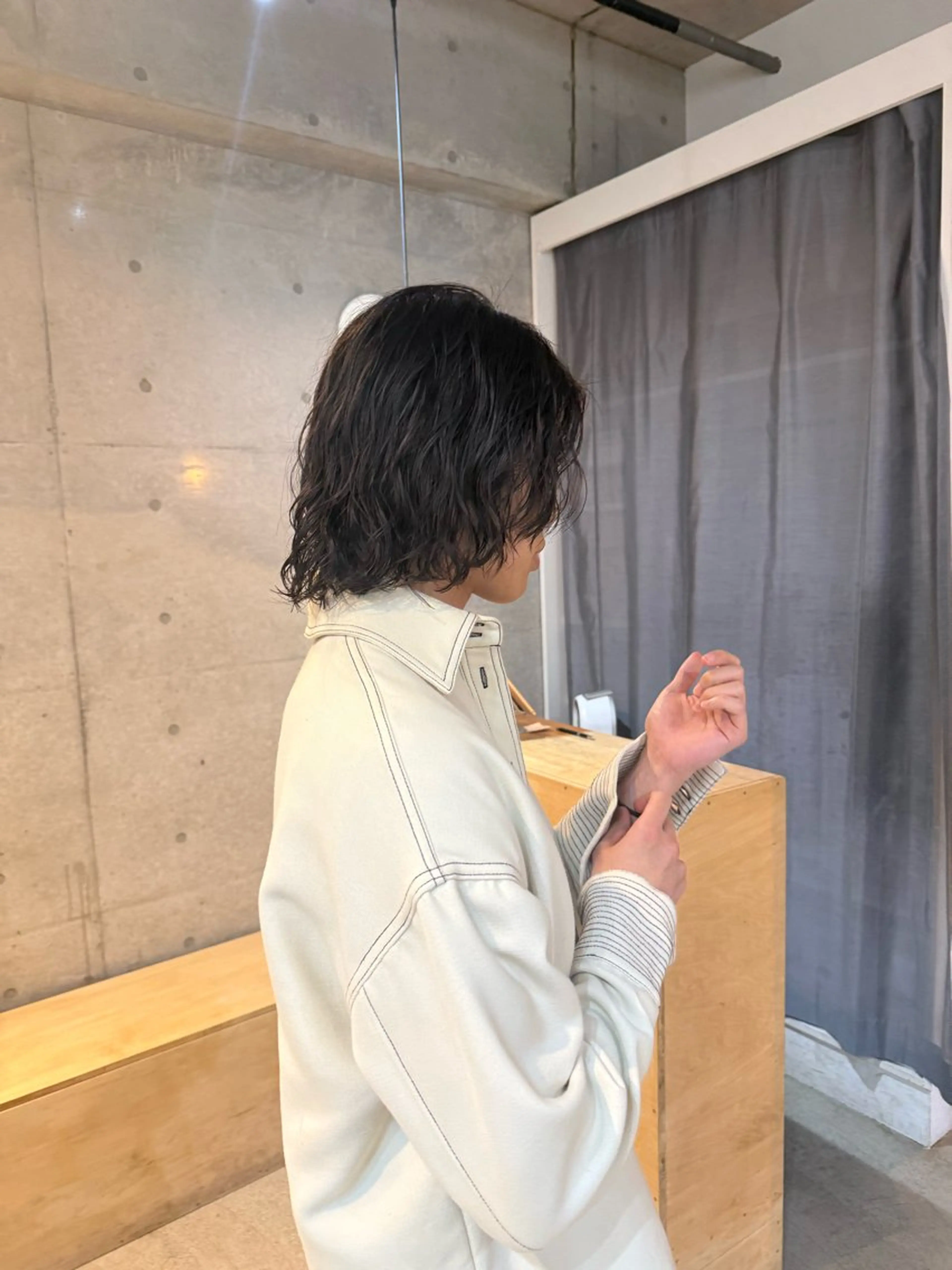 ミディアム カット パーマ デジタルパーマ/ ウェーブパーマ/神野のヘアスタイル