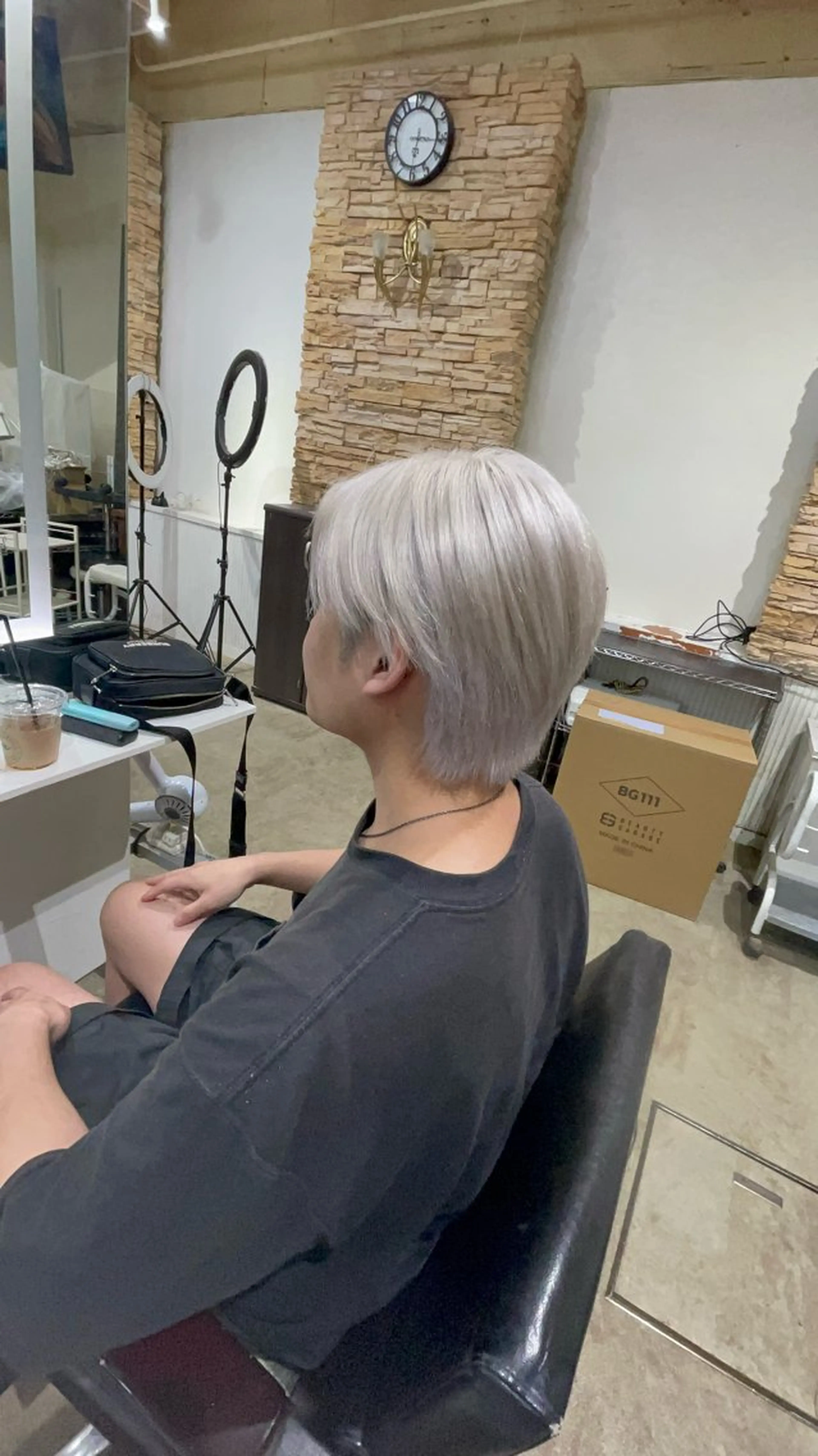 ショート メンズ ヘアカラー トリートメント ヘアセット PSY【サイ】所属・PSY【サイ】 /池袋/RYUSEIのヘアスタイル