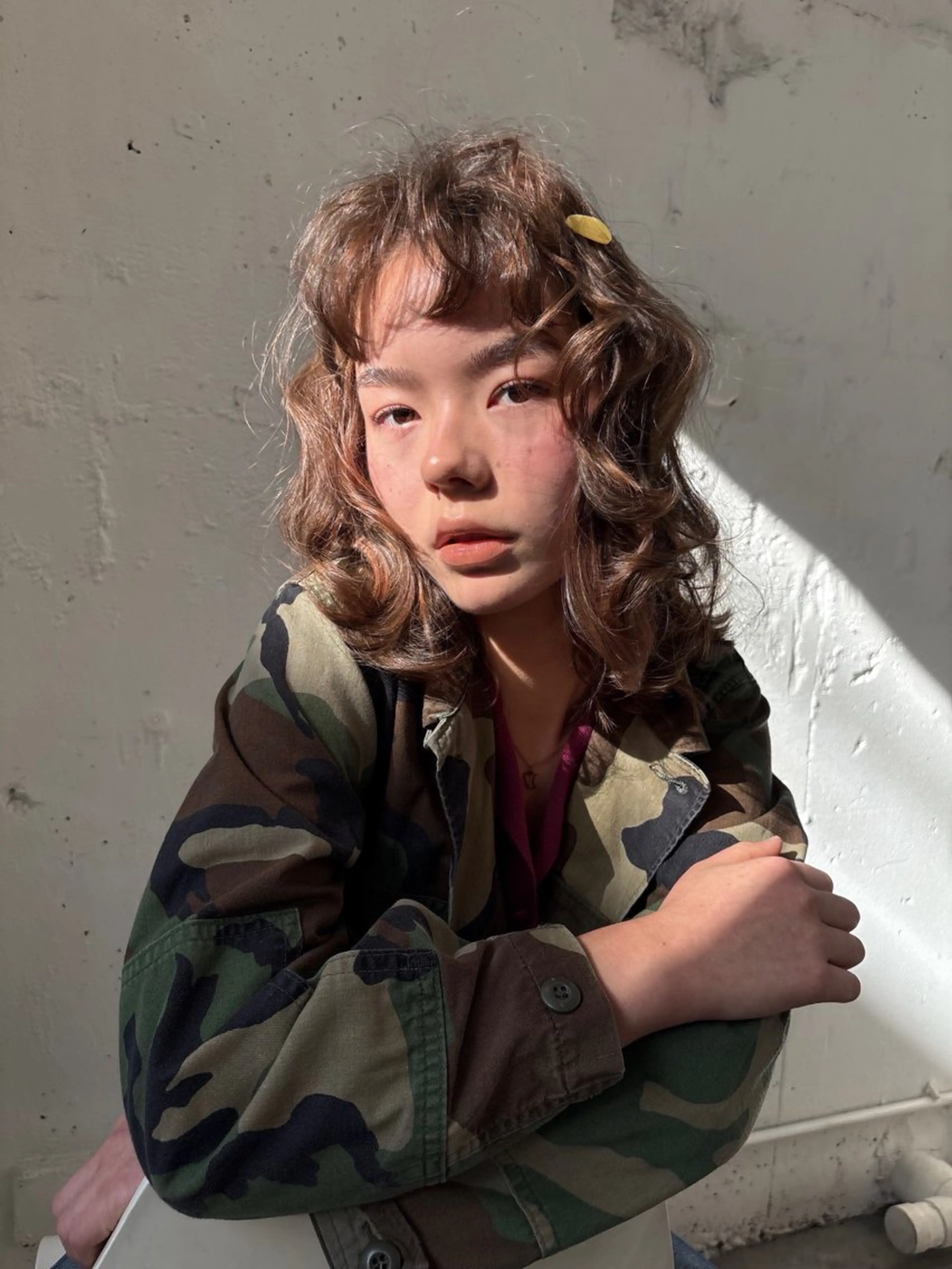 ミディアム カット ヘアカラー パーマ ✴︎UNU ✴︎モエカのヘアスタイル