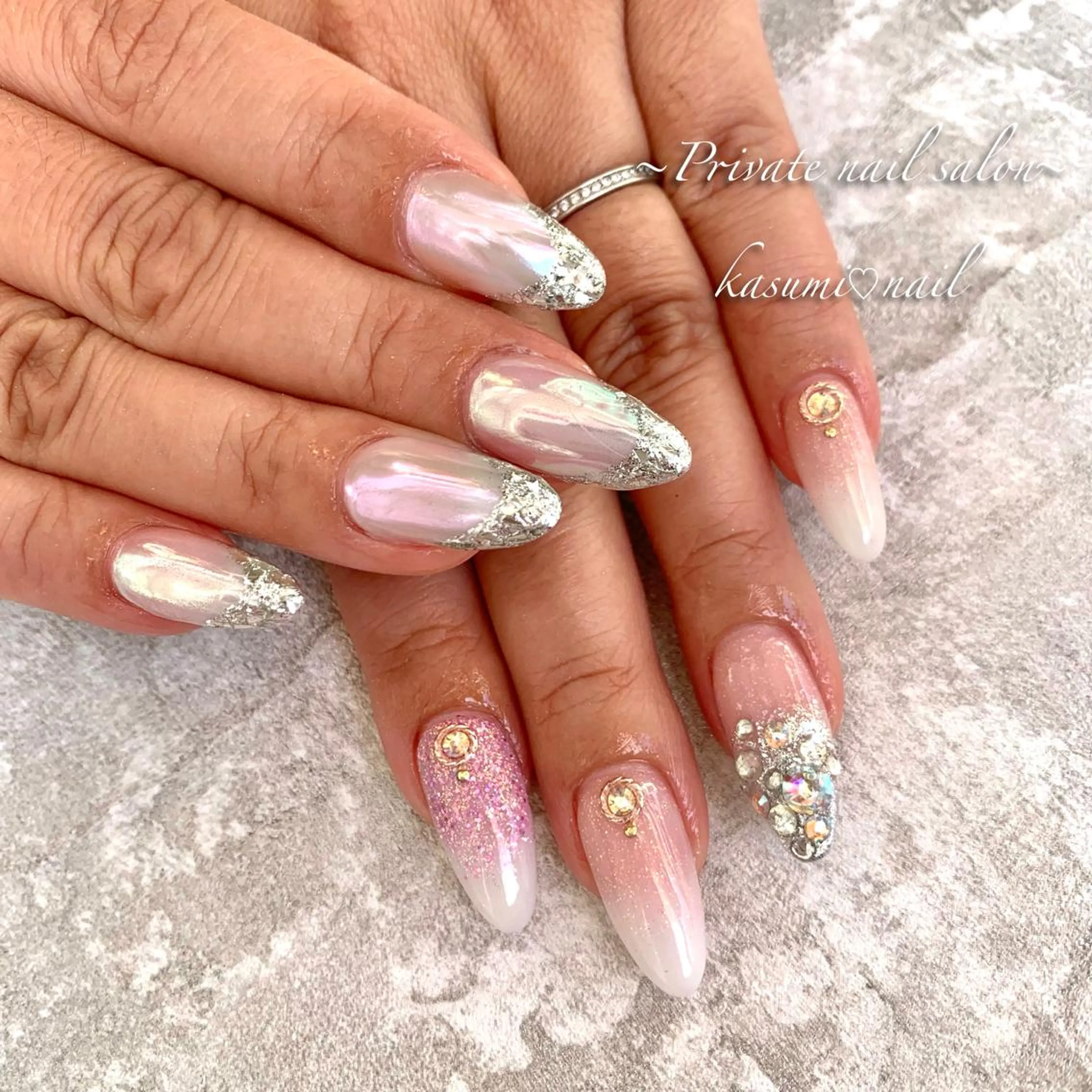 ネイル ニュアンスネイル 春ネイル KASUMI♡ Nailのネイルデザイン