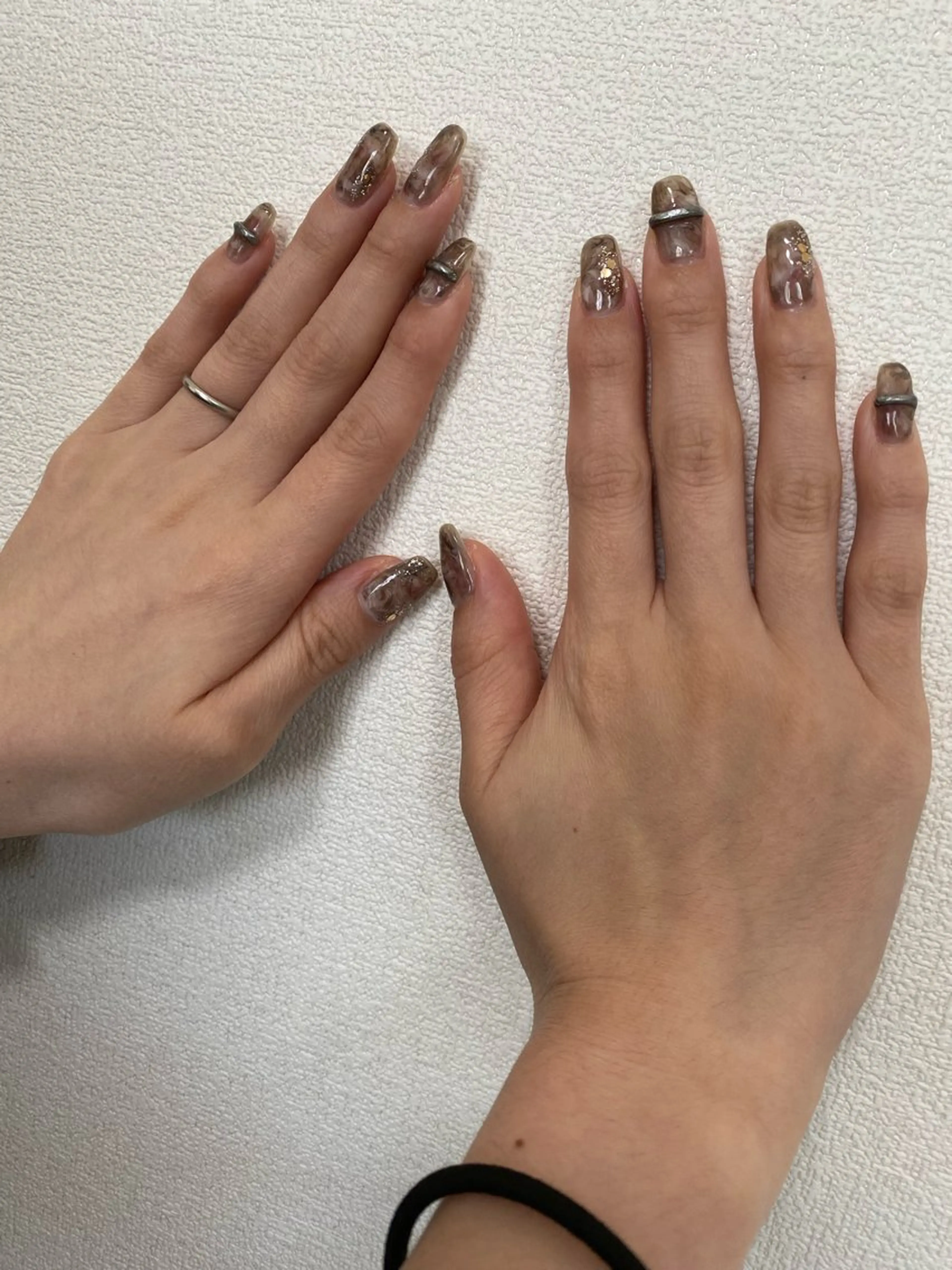 ネイル 大理石ネイル(マーブル) ハンドネイル 自宅サロン FeelFreeのマツエク・マツパデザイン