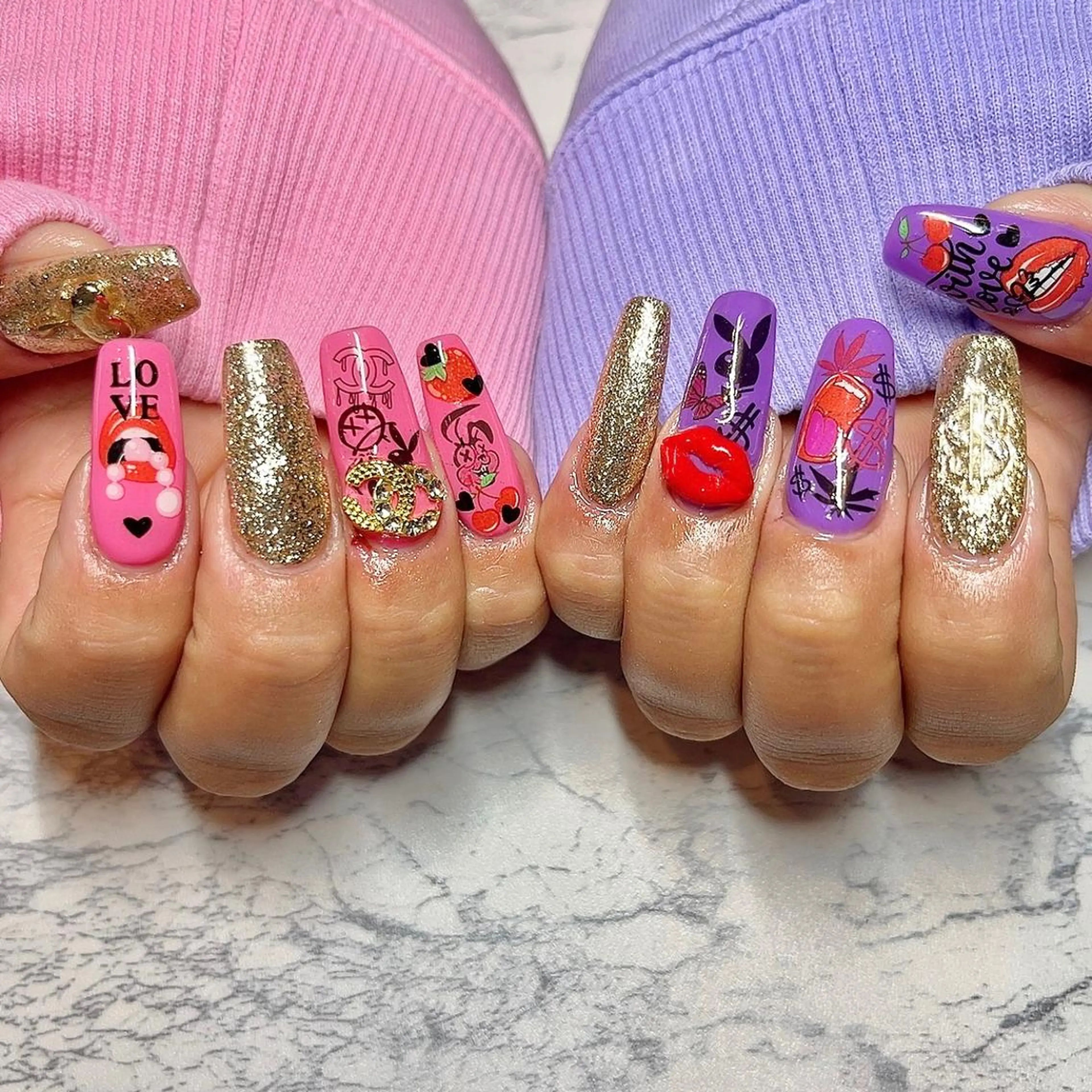 ネイル スカルプネイル ハンドネイル しば まなみのネイルデザイン