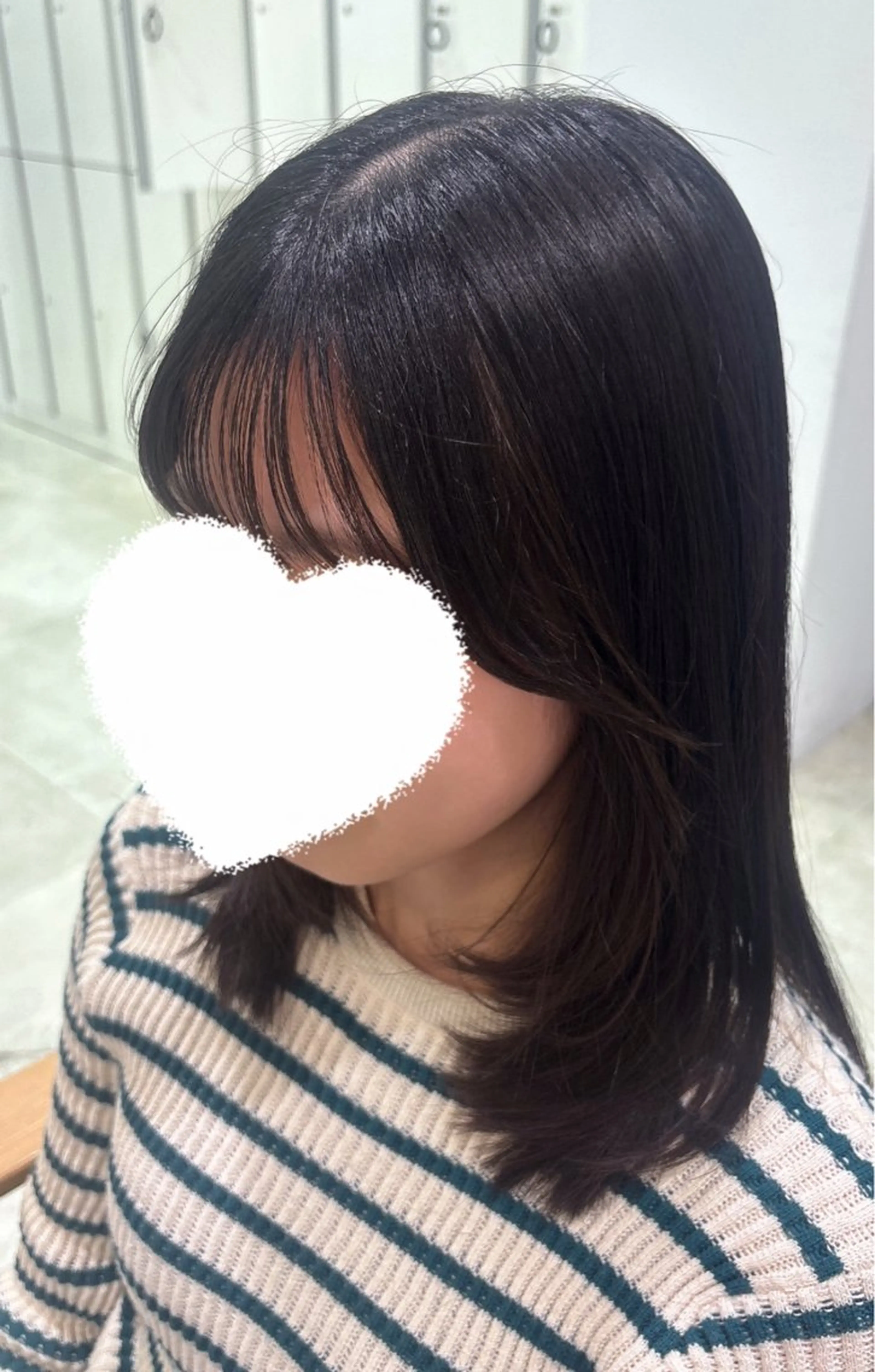 ミディアム 顔まわりレイヤー レイヤーカット 水村 菜々美のヘアスタイル