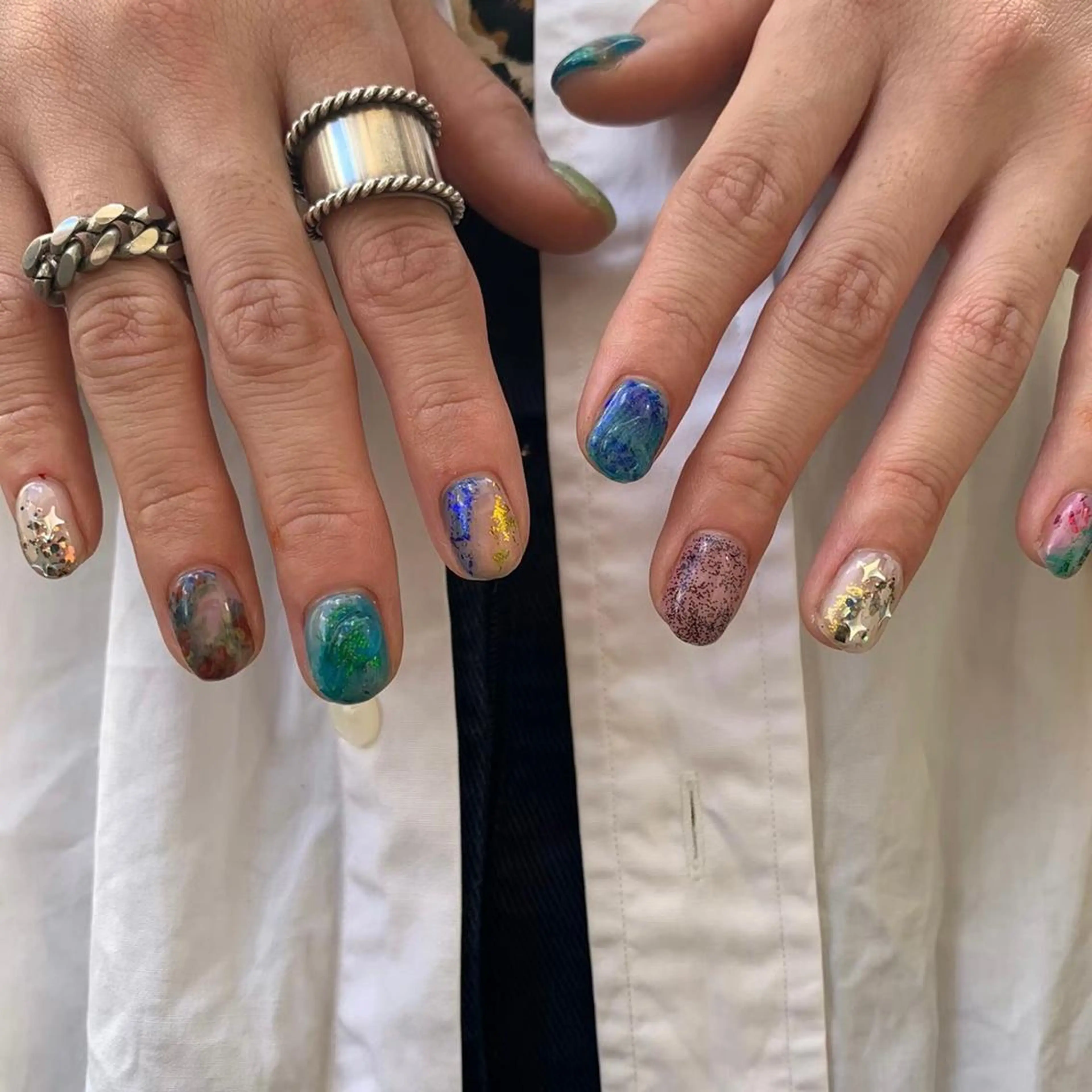 ネイル ☆ -ˋˏ ⋆Oli nailෆ ̖́-のネイルデザイン