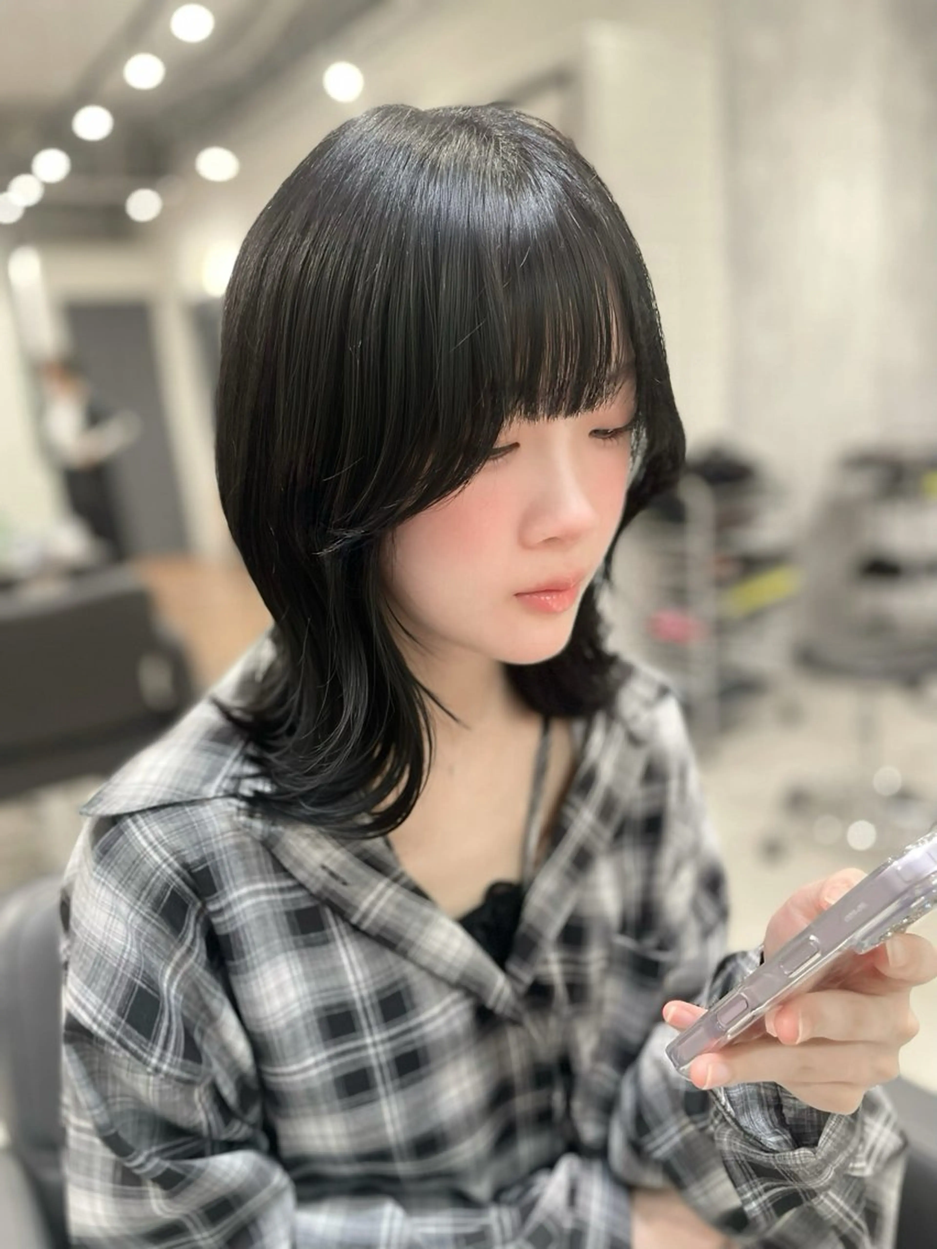 ミディアム カット ヘアカラー トリートメント 杉野🫧美髪🫧 Zina博多店長のヘアスタイル