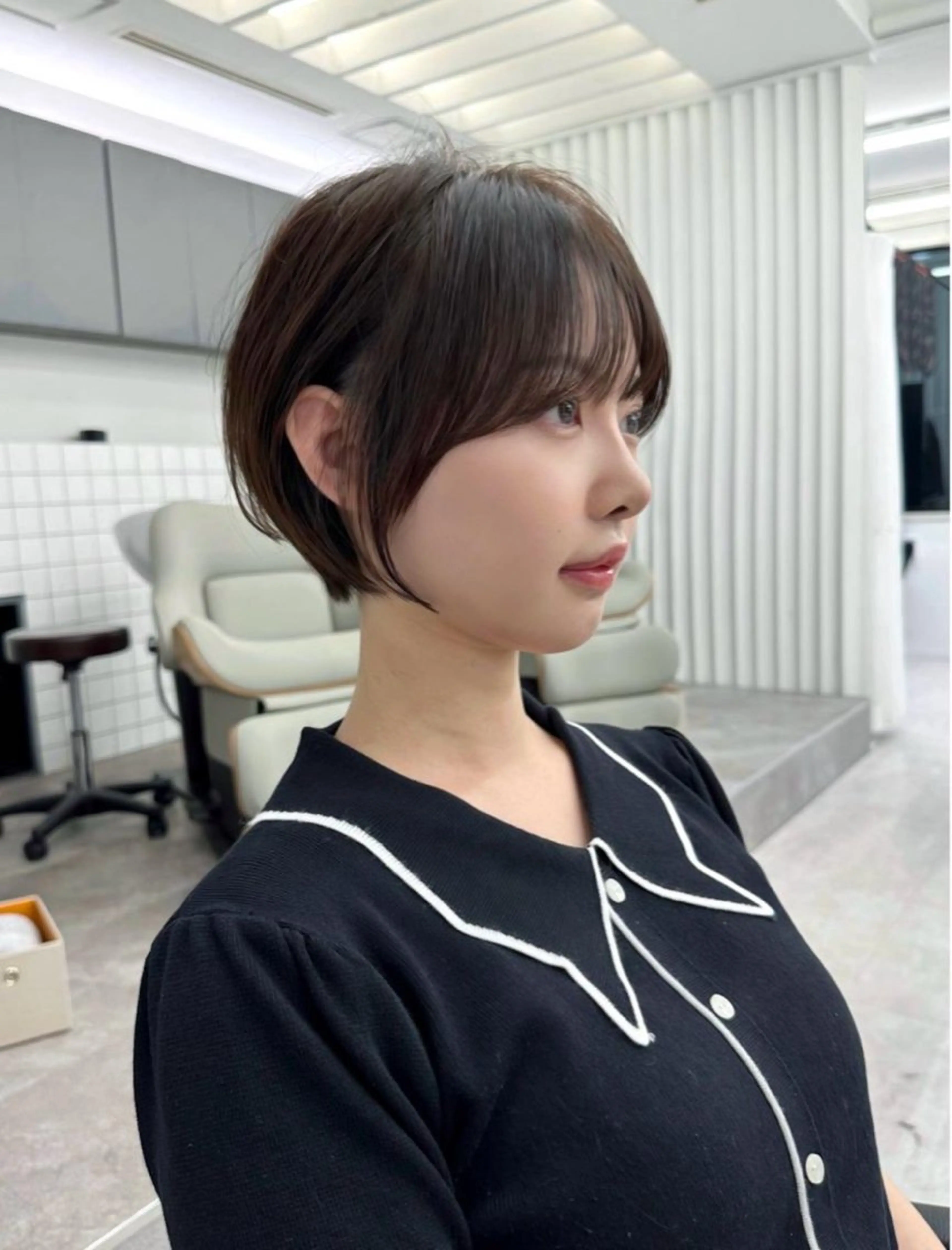 ショート ショートヘア 韓国ヘア/顔周り ヘアセット/加藤優里のヘアスタイル