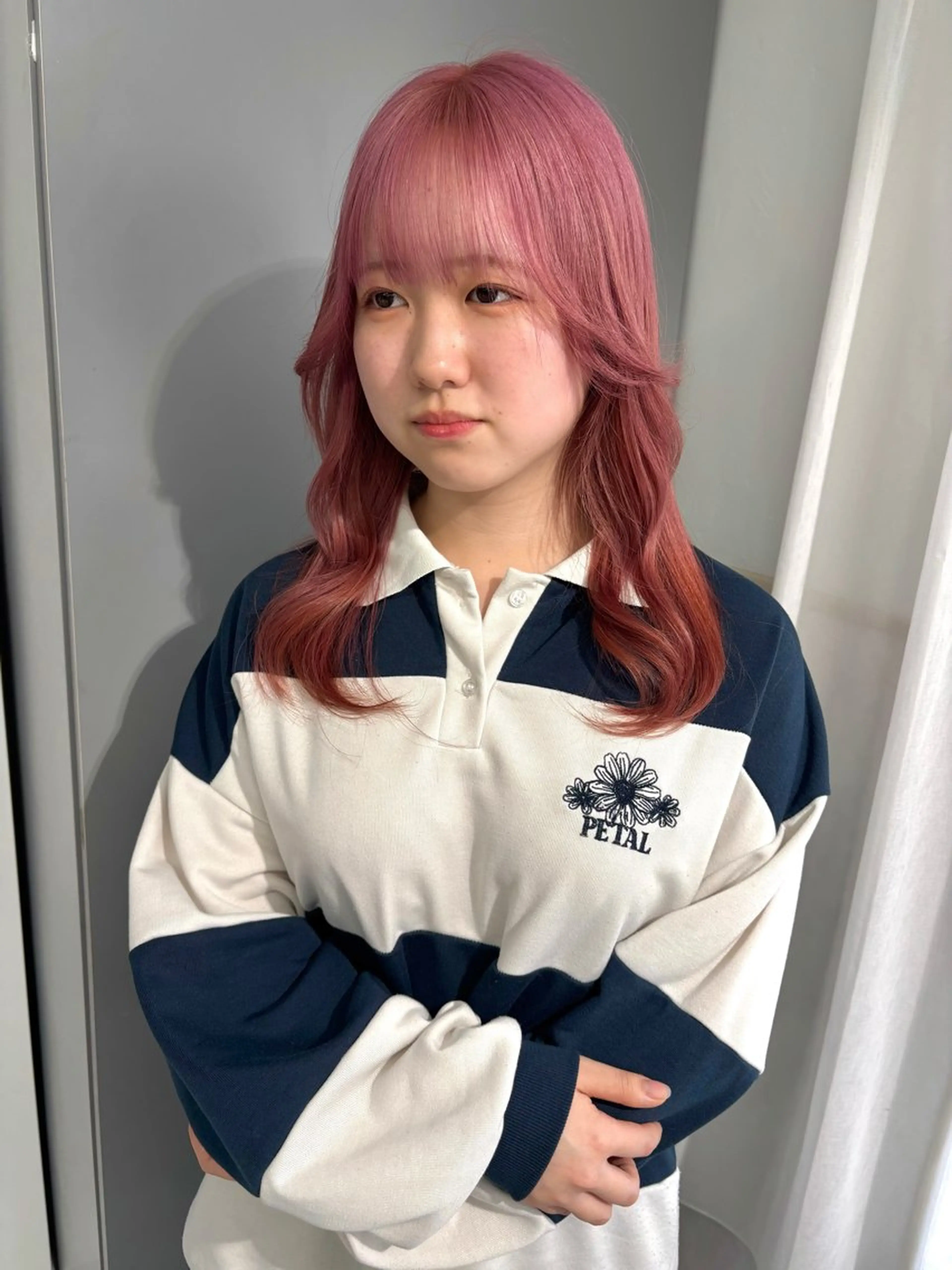 セミロング カラー ブリーチ ヘアカラー Miyu🎀レイヤー ／透明感カラー🪽のヘアスタイル