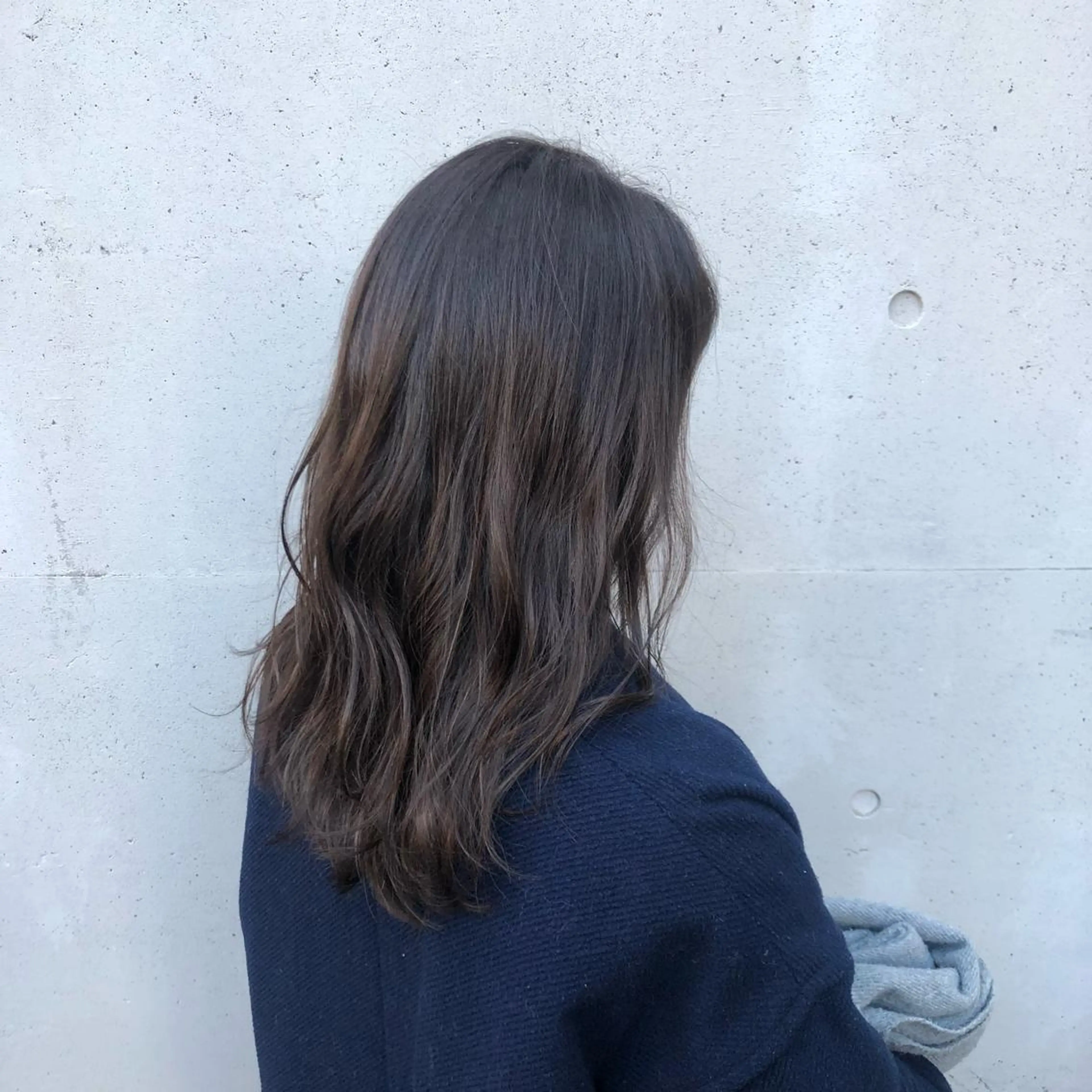 ロング カラー ベージュカラー カット ヘアカラー トリートメント 酸性縮毛矯正🧴韓国 レイヤー/髪質改善のヘアスタイル