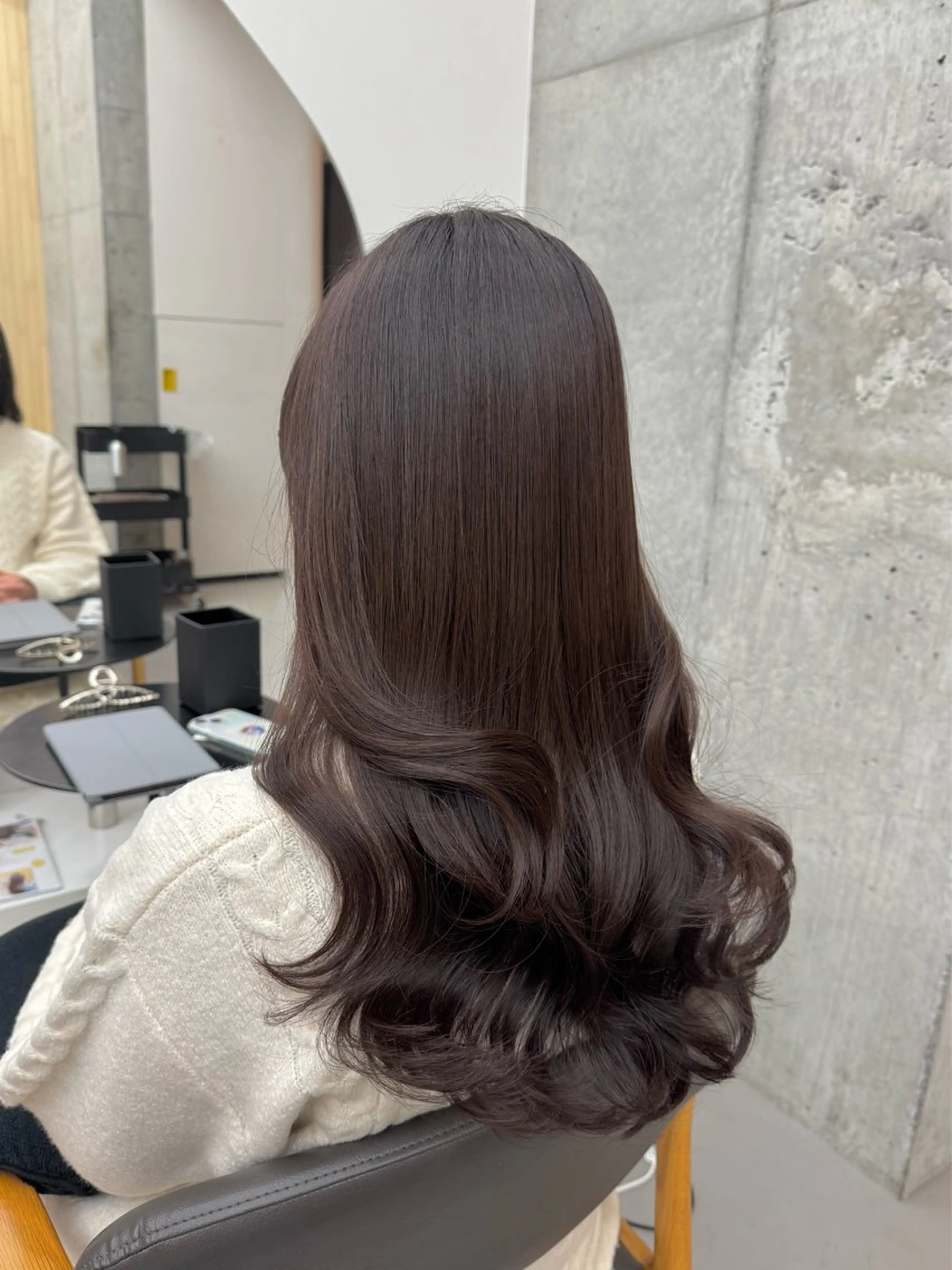 ロング カラー ブラウンカラー チョコレートブラウン カット ヘアカラー トリートメント 【髪質改善】 kasumi🌷🌷のヘアスタイル