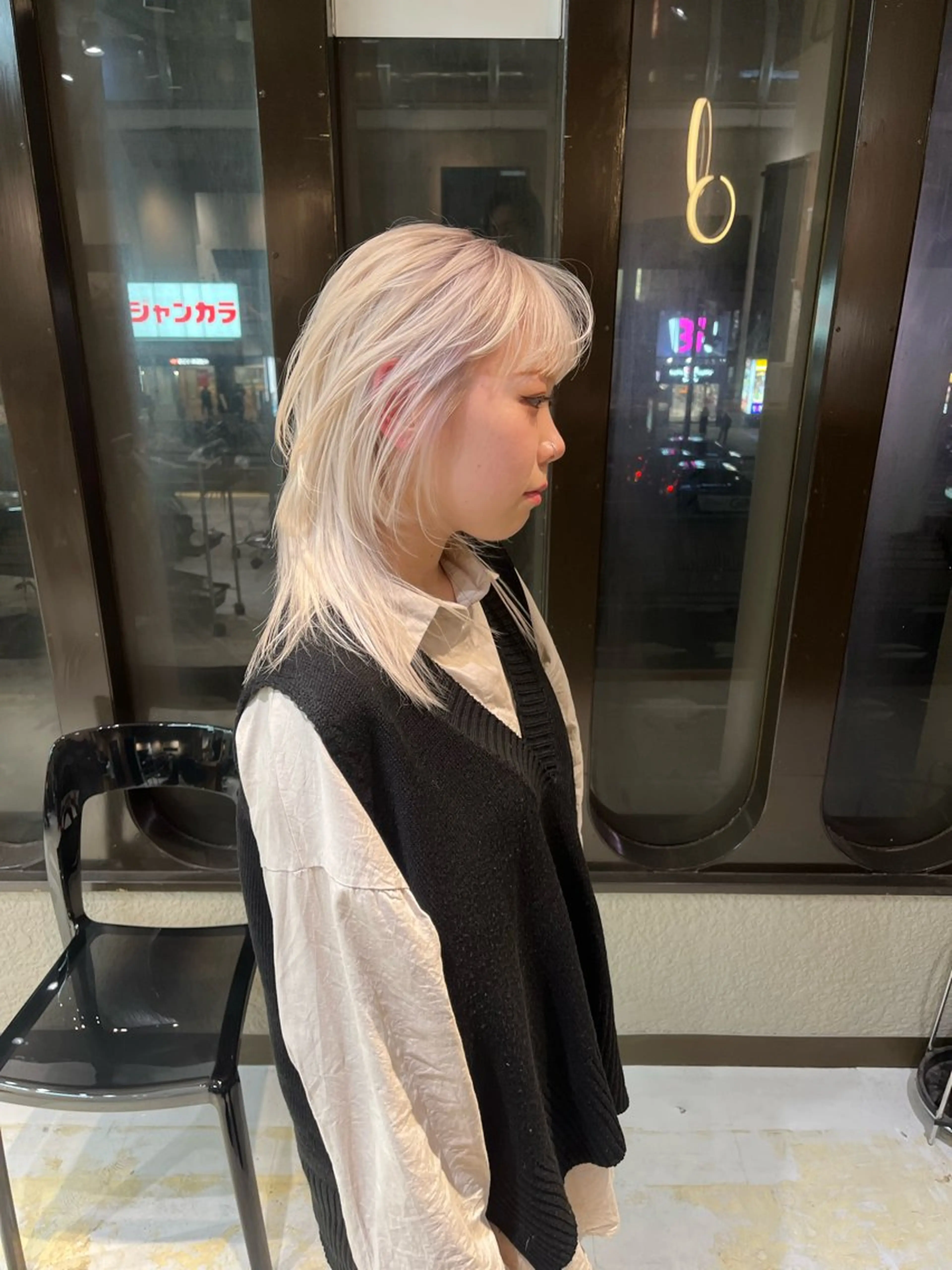 ミディアム 💖艶ハイトーン髪質 改善💖ケンシンのヘアスタイル