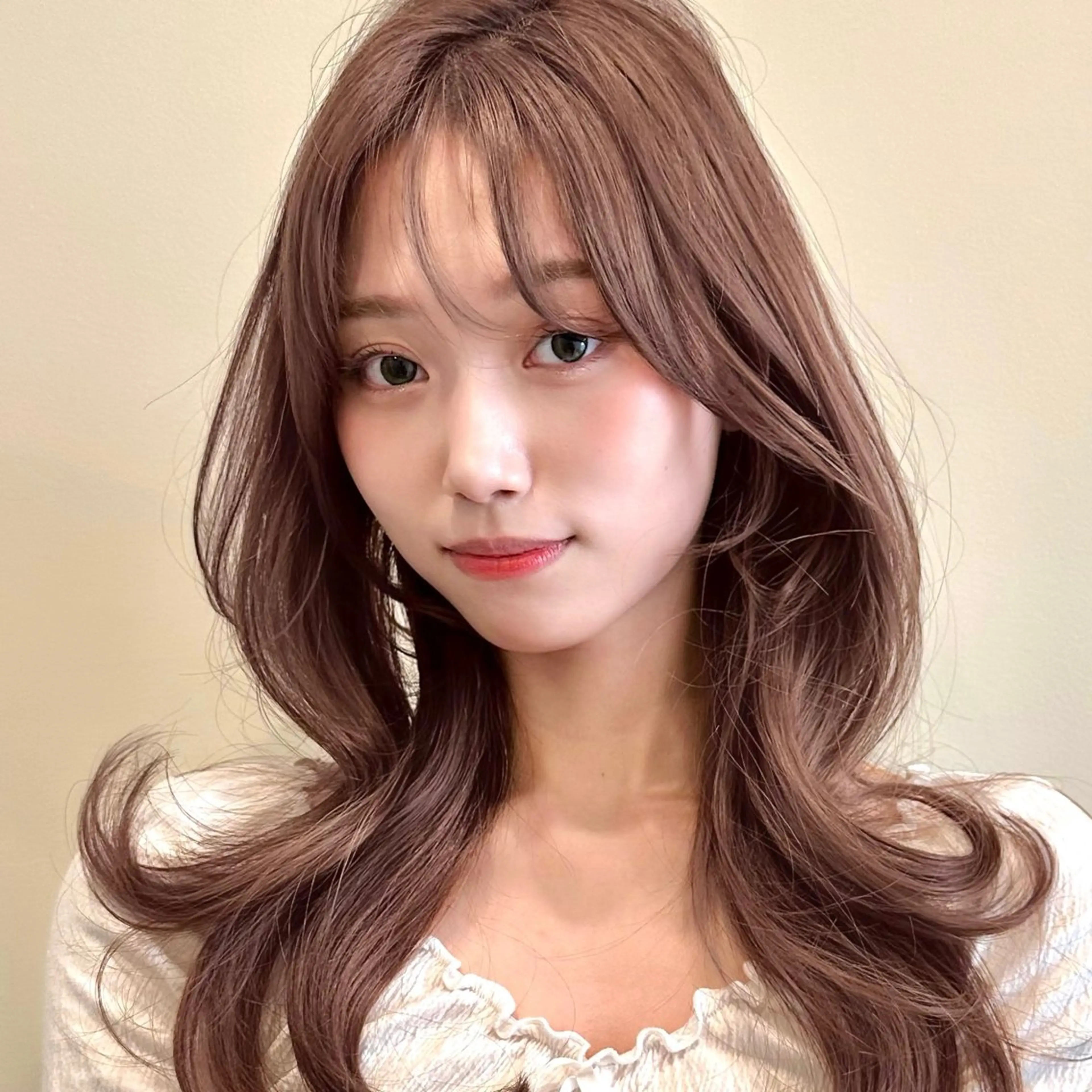 ロング カット ヘアカラー トリートメント 🌹ハッシュカット、 レイヤー韓国ヘア🌹のヘアスタイル