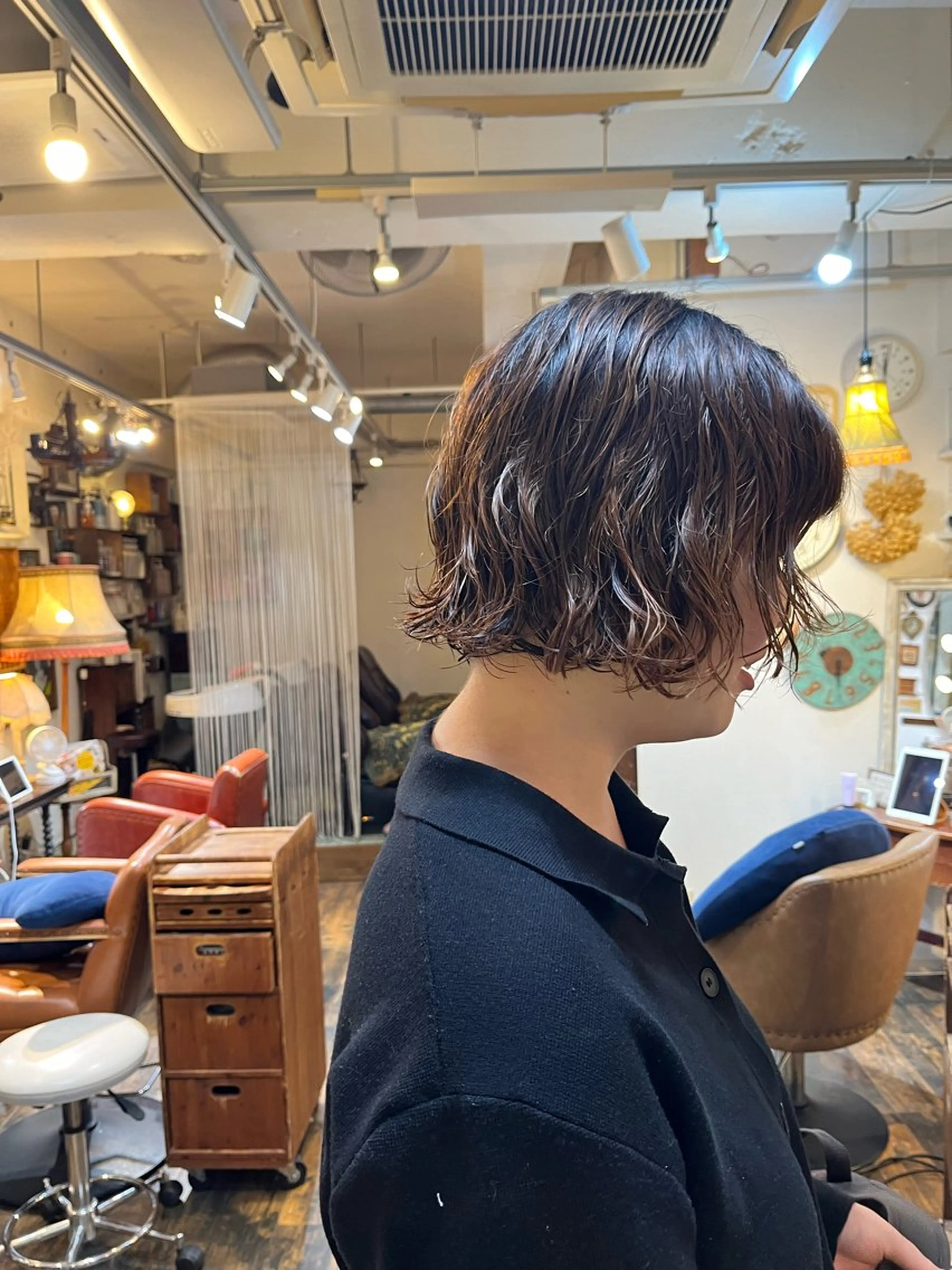 ショート パーマ カット パーマ ヘッドスパ benji 学芸大学所属・朝が楽なパーマ 🌱ショート/緒方椋のヘアスタイル