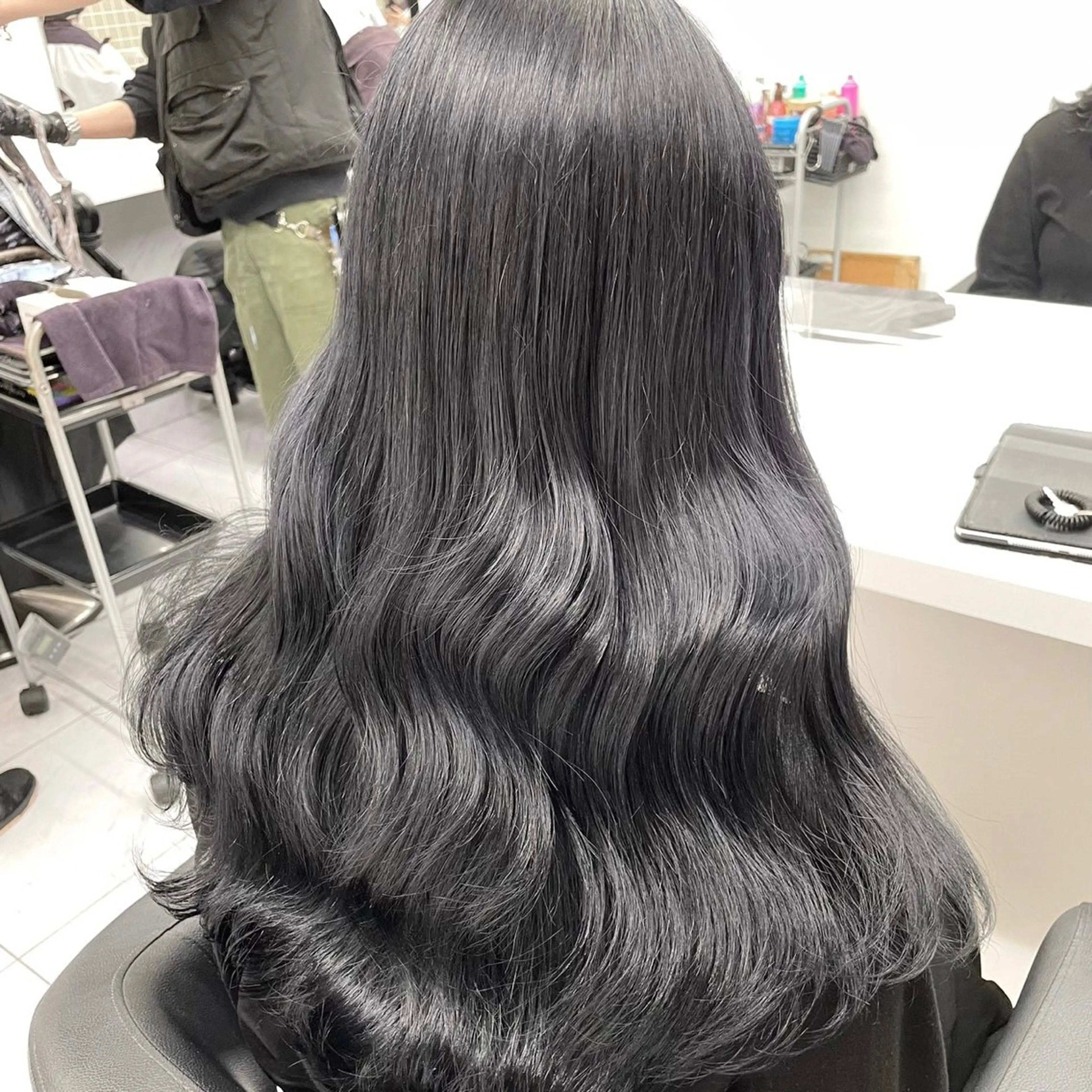 セミロング カラー ヘアアレンジ Over hair_ misakiのヘアスタイル