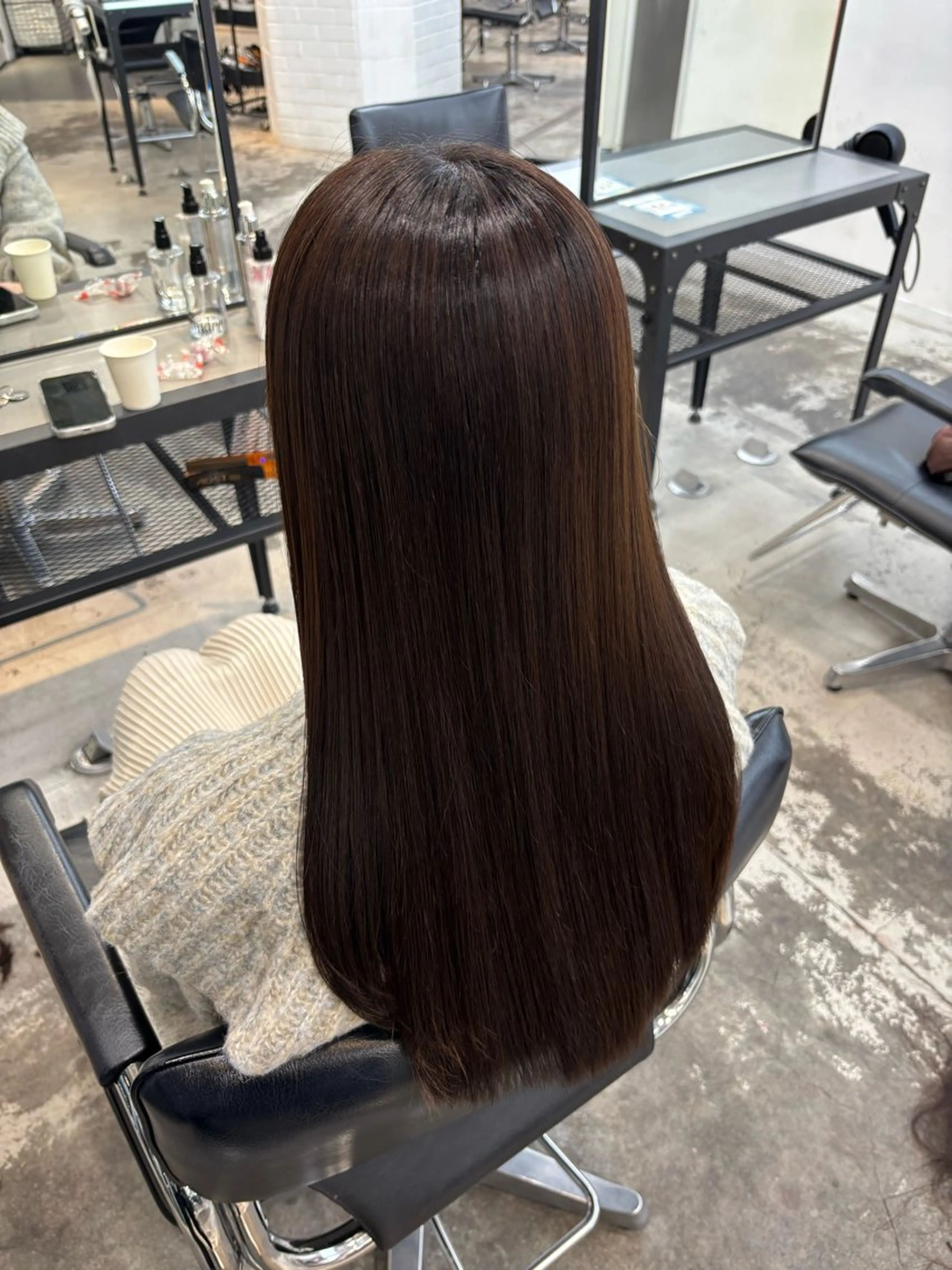 ロング カラー 縮毛矯正 トリートメント ダメージレス艶髪 🦋MISAKI🦋のヘアスタイル