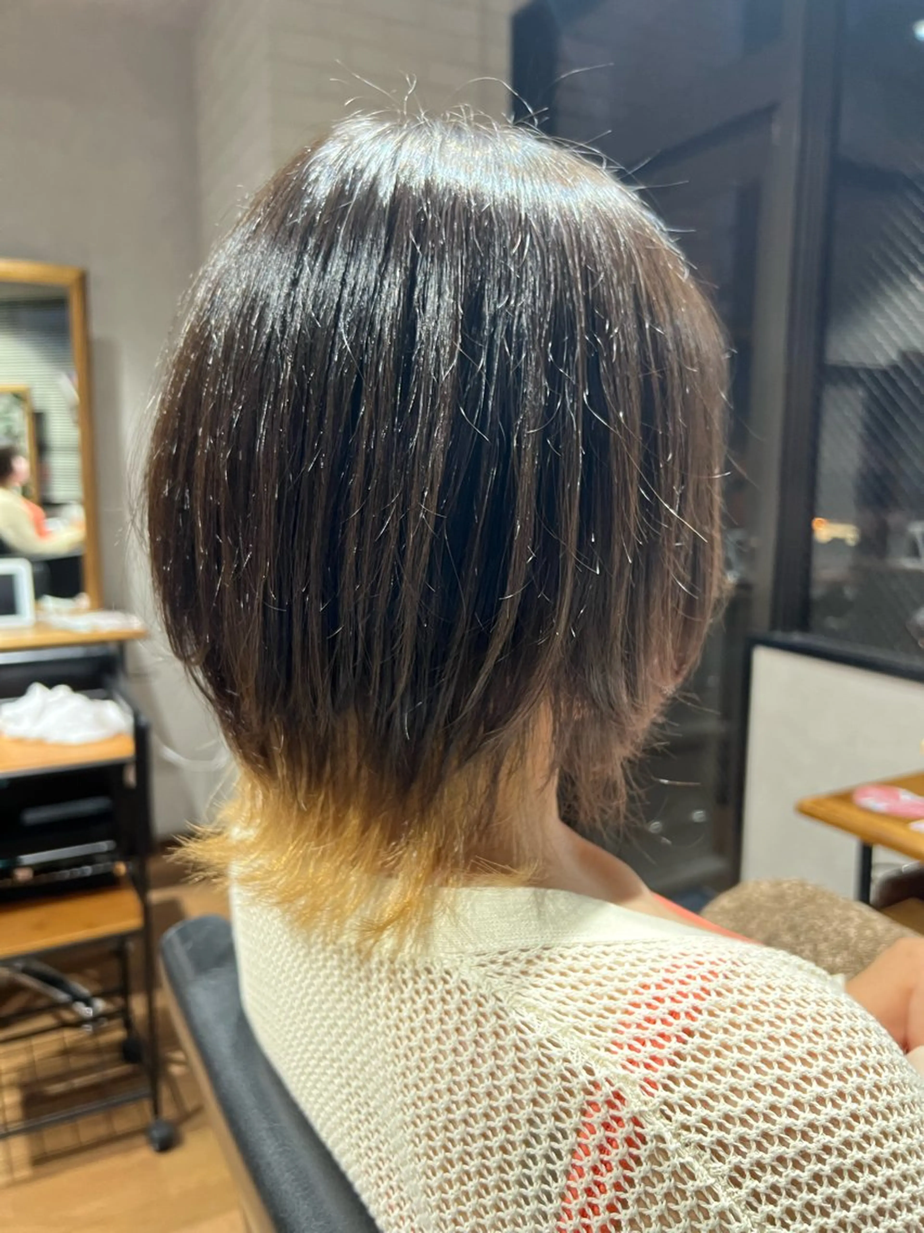 ショート カラー インナーカラー ウルフカット カット ヘアカラー ✨ハイトーン カラー福岡拓也✨のヘアスタイル