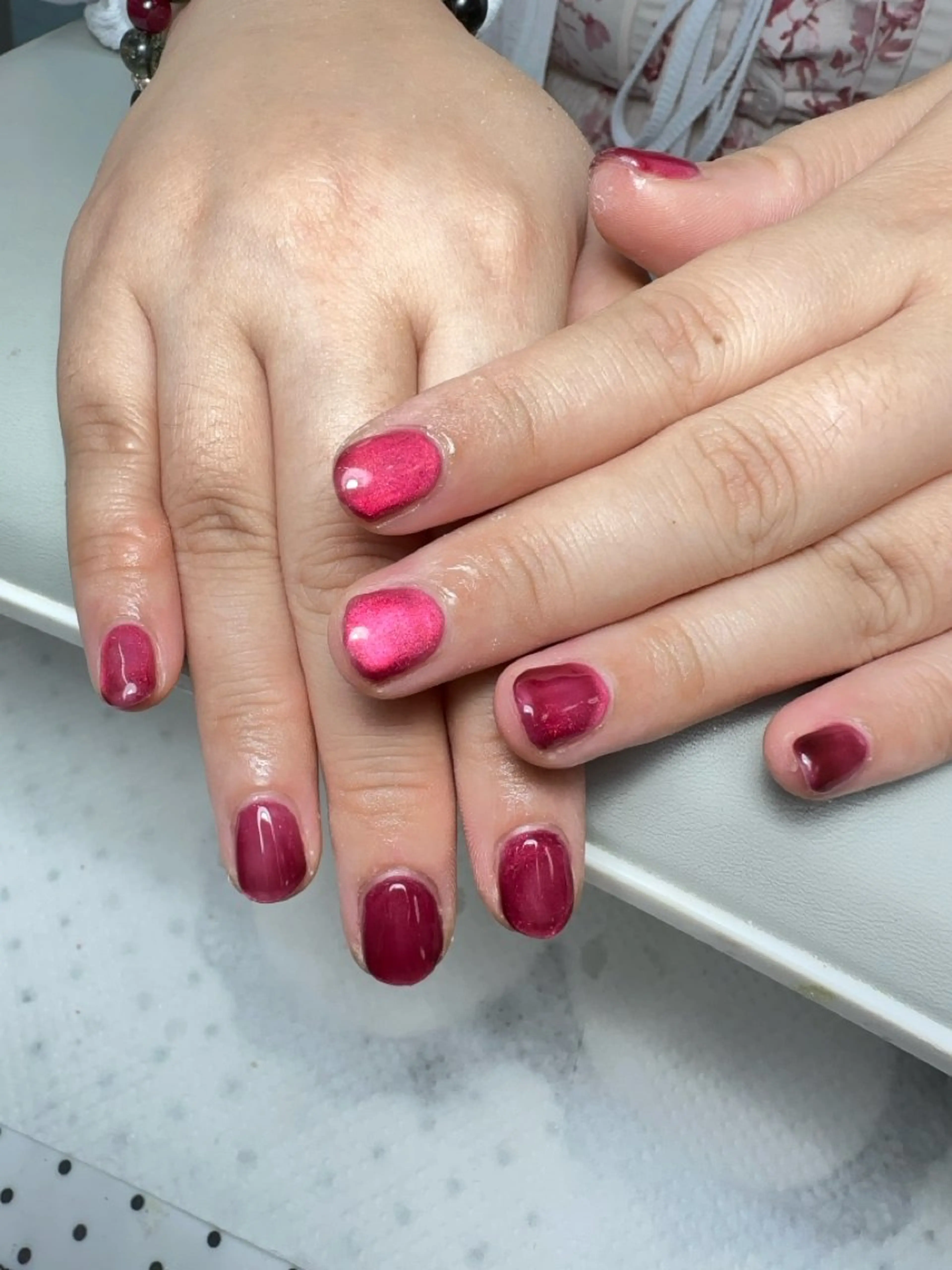 ネイル アートネイル オーロラネイル ガーリー キラキラネイル 韓国ネイル Minami Nailsのネイルデザイン