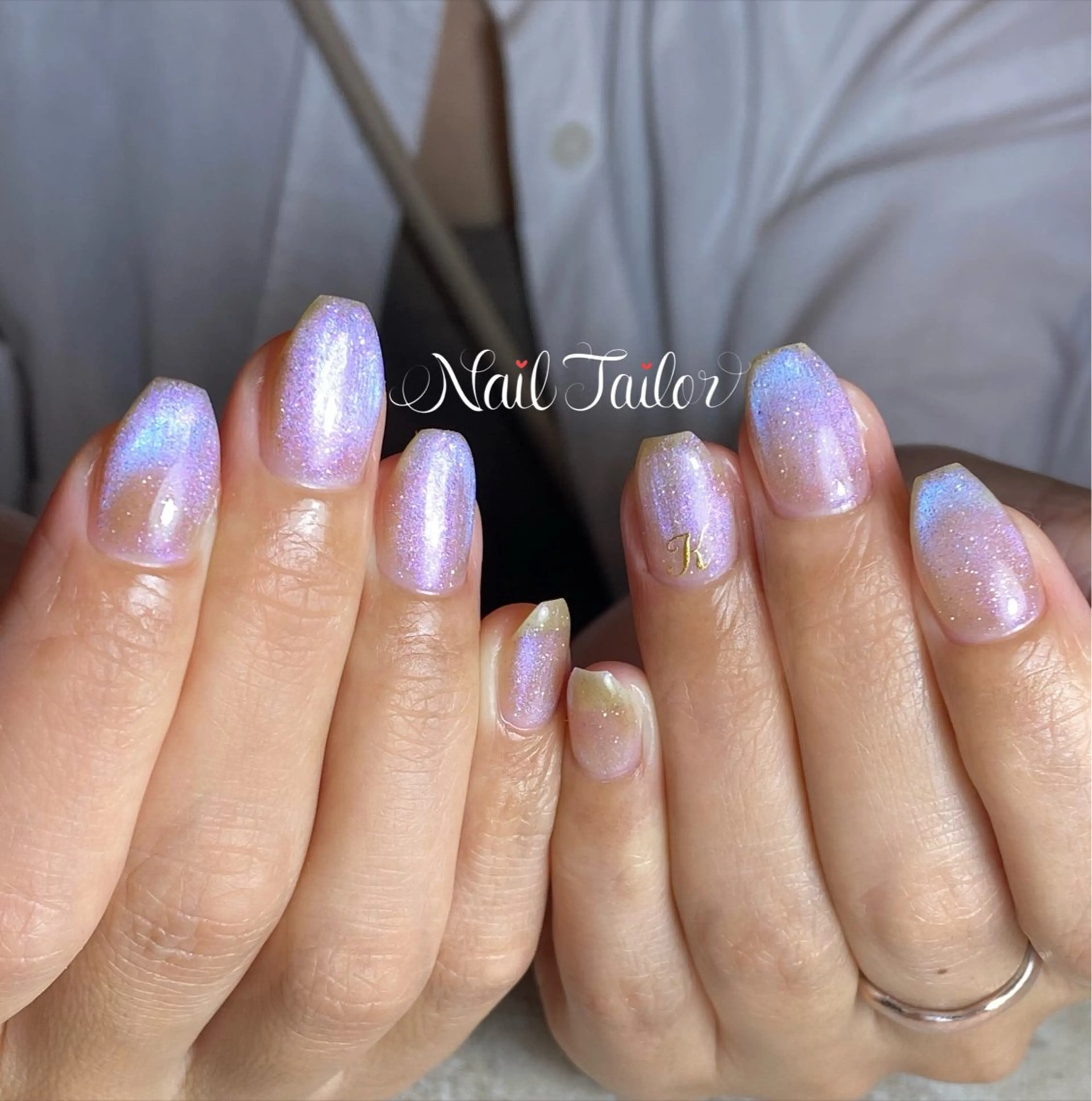 ネイル 長さ出し ジェルネイル キラキラネイル マグネットネイル ハンドネイル NailTailor ネイルテイラーのネイルデザイン