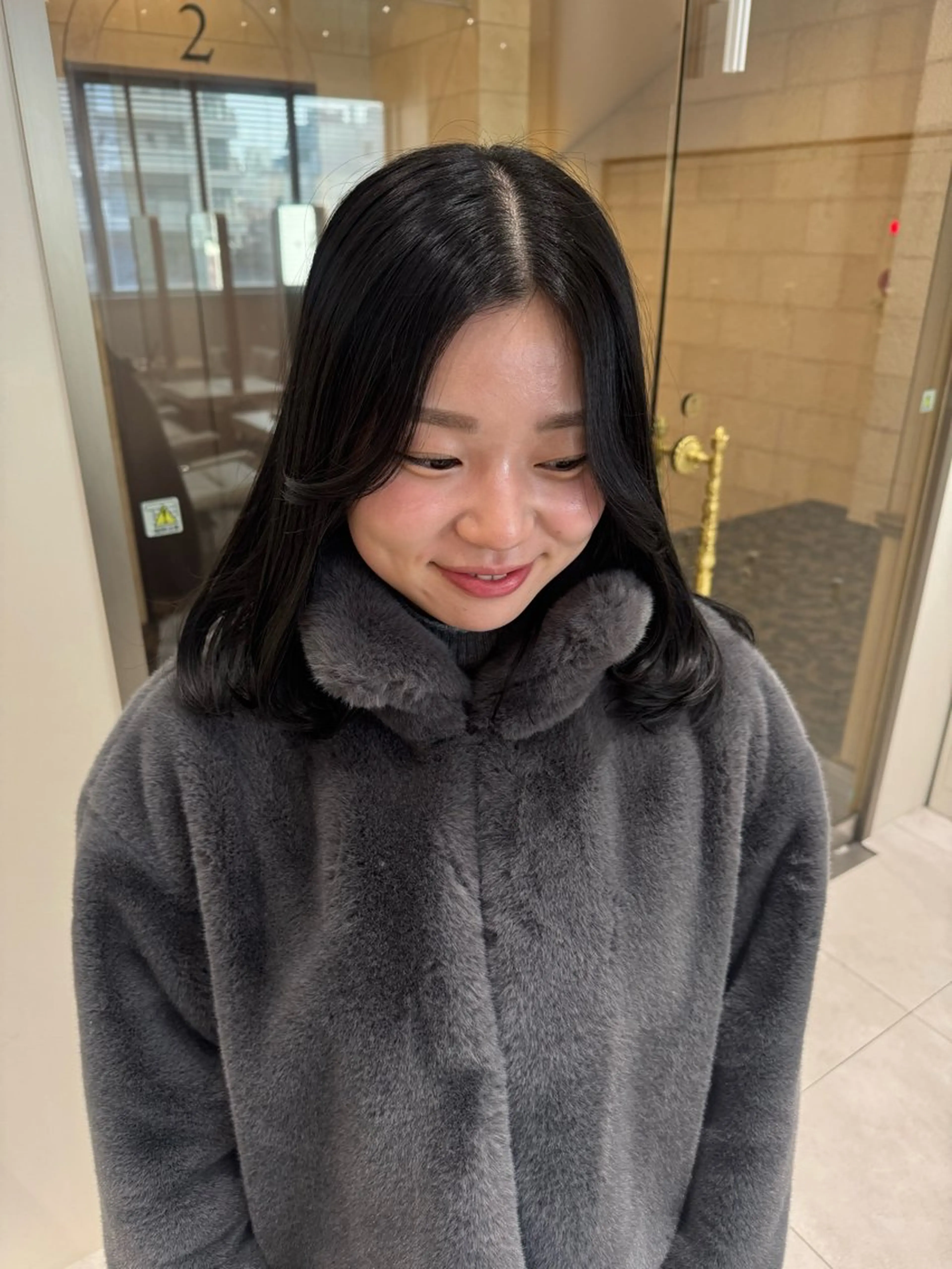 ミディアム 韓国風ヘア funa/京都河原町 /艶髪/暖色のヘアスタイル