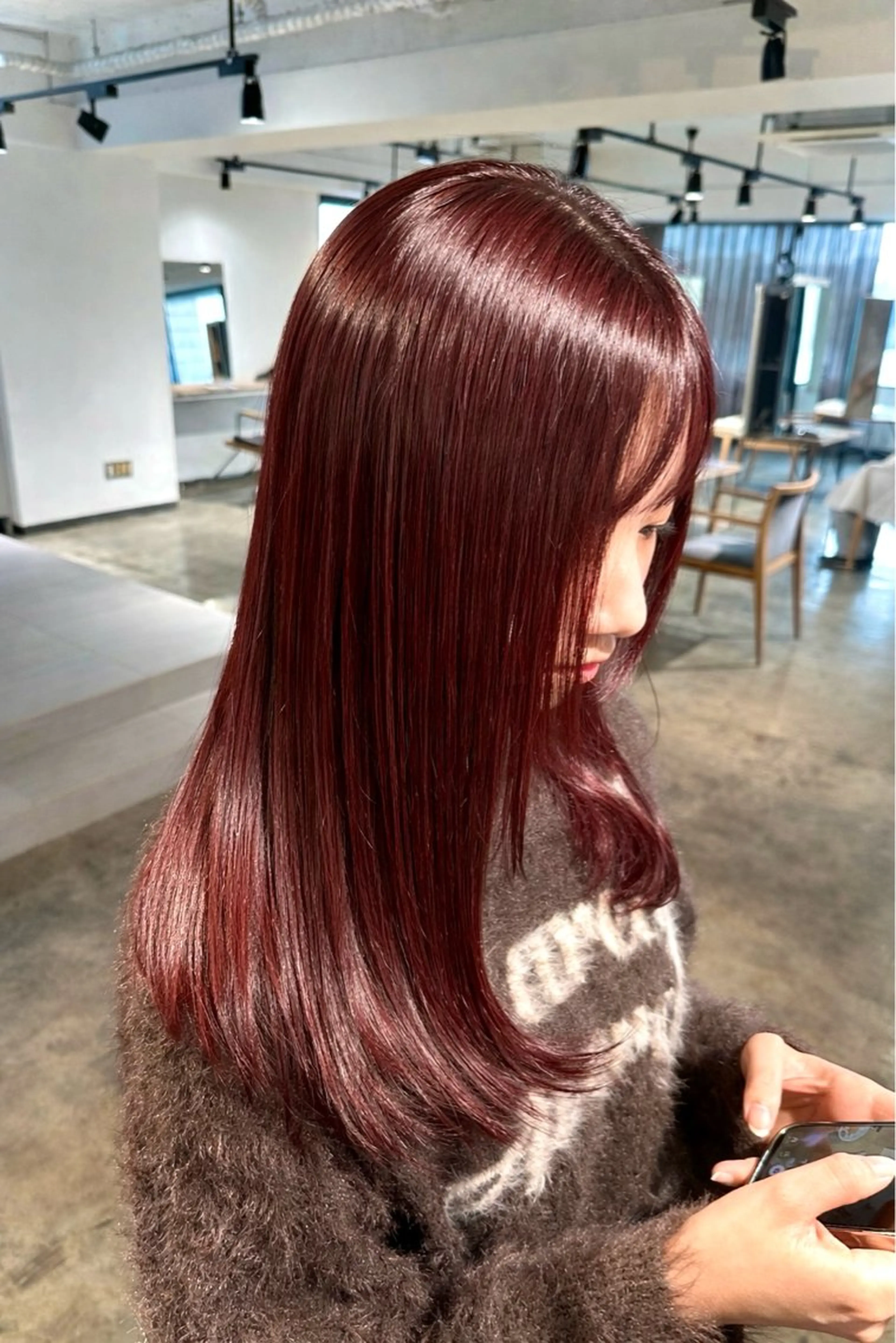 ロング カラー ブリーチ ブラウンカラー カシス ブリーチなしカラー ピンクカラー ヘアカラー 🪐ブリーチ/y2k ヘア🪐HARUKAのヘアスタイル