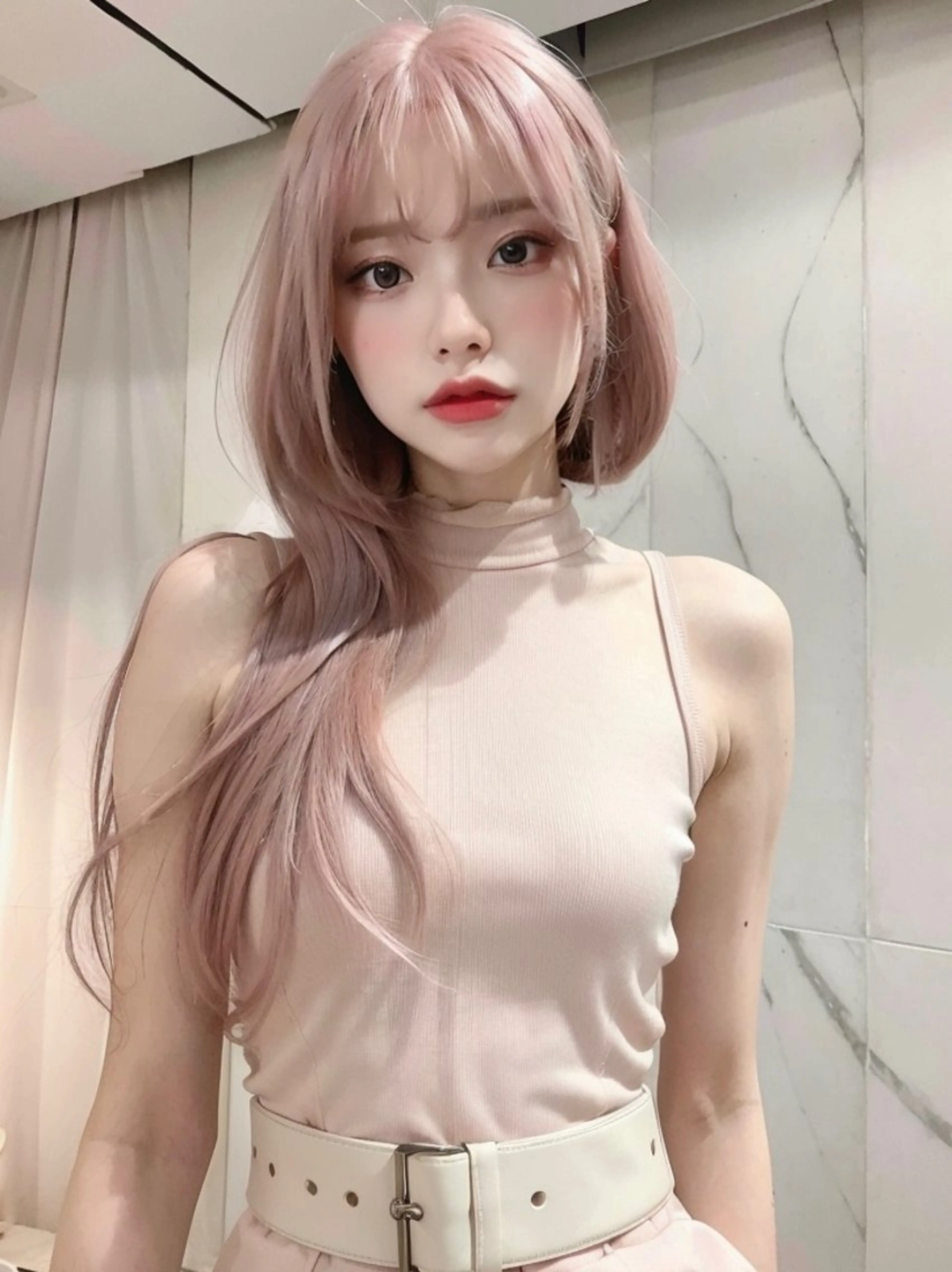 ロング カラー ヘアアレンジ シールエクステ ブリーチ ダブルカラー イヤリングカラー ハイライトカラー ヘアカラー トリートメント 🧸髪質改善ケアカラ ー/アイドル前髪🧸のヘアスタイル