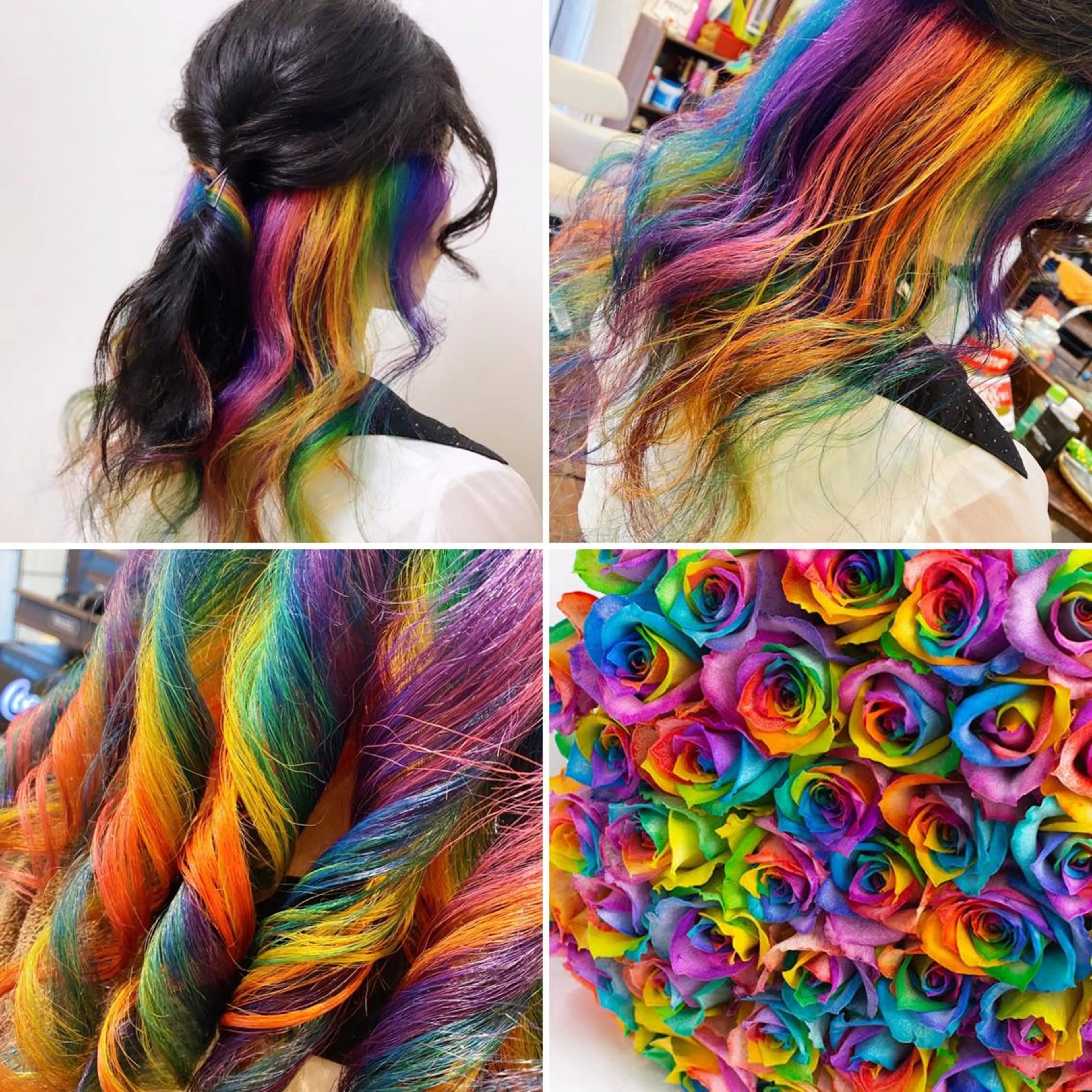 ロング カラー インナーカラー ヘアカラー トリートメント 🌈推し色派手髪 ハイトーンShinの眉毛・アイブロウイメージ