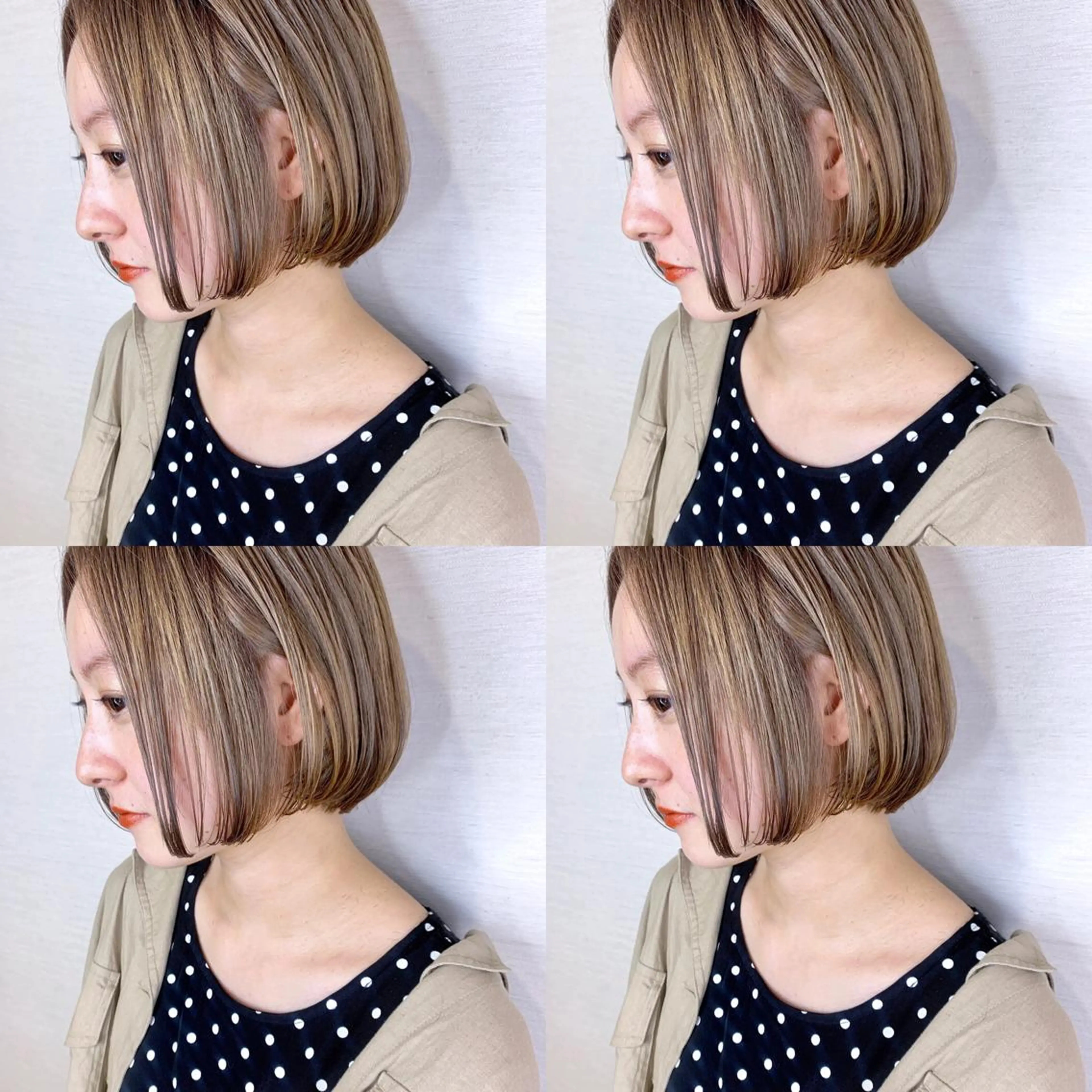 ショート カラー 韓国レイヤーカット/ ダブルカラーのヘアスタイル