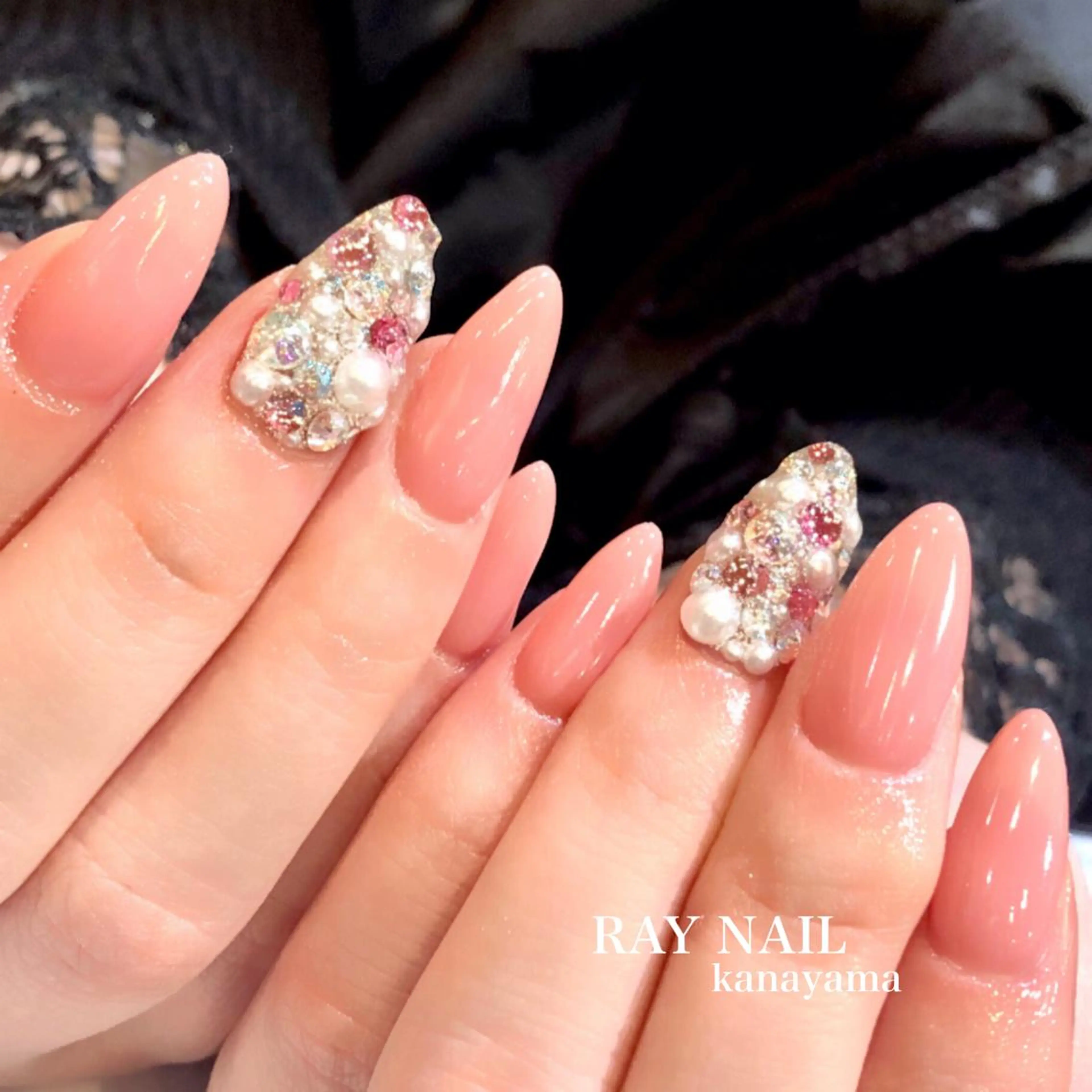 ネイル ピンク Arowa 伊田のネイルデザイン