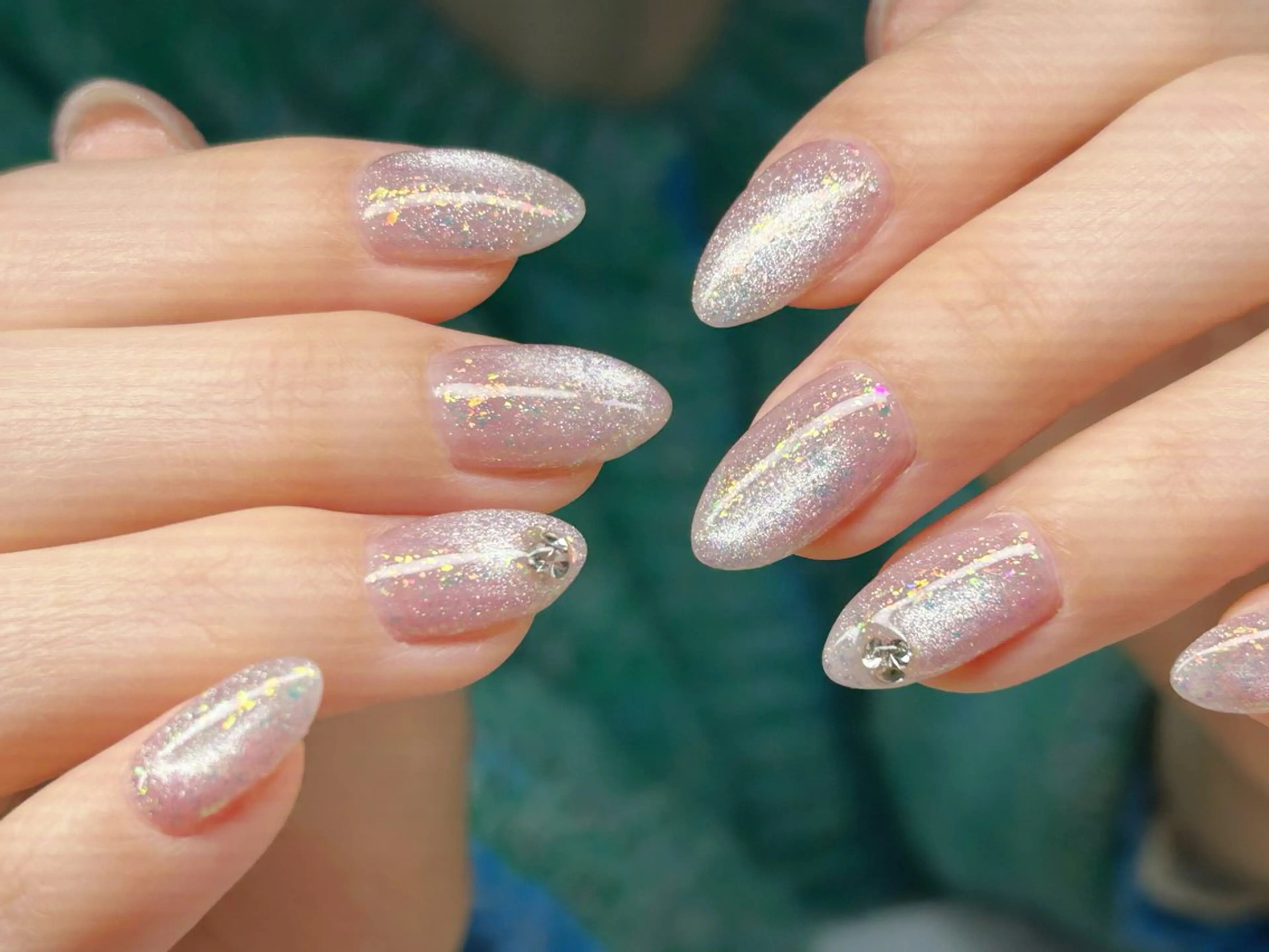 ネイル アートネイル チークネイル 成人式 入学式 長さ出し ハンドネイル Lino Nailのネイルデザイン