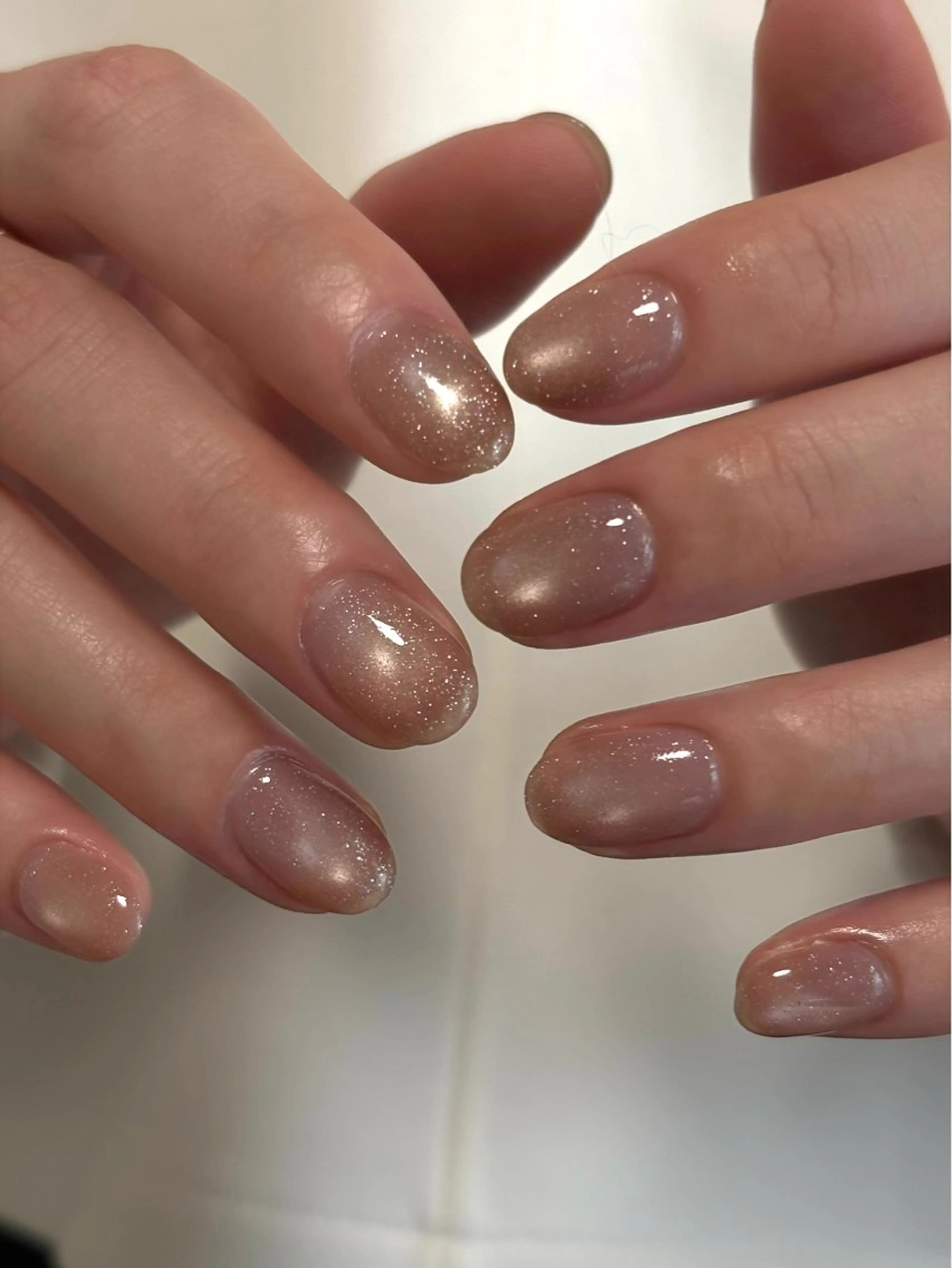 ネイル フラッシュネイル フラッシュマグ キラキラネイル ワンカラーネイル ハンドネイル rena nailのネイルデザイン