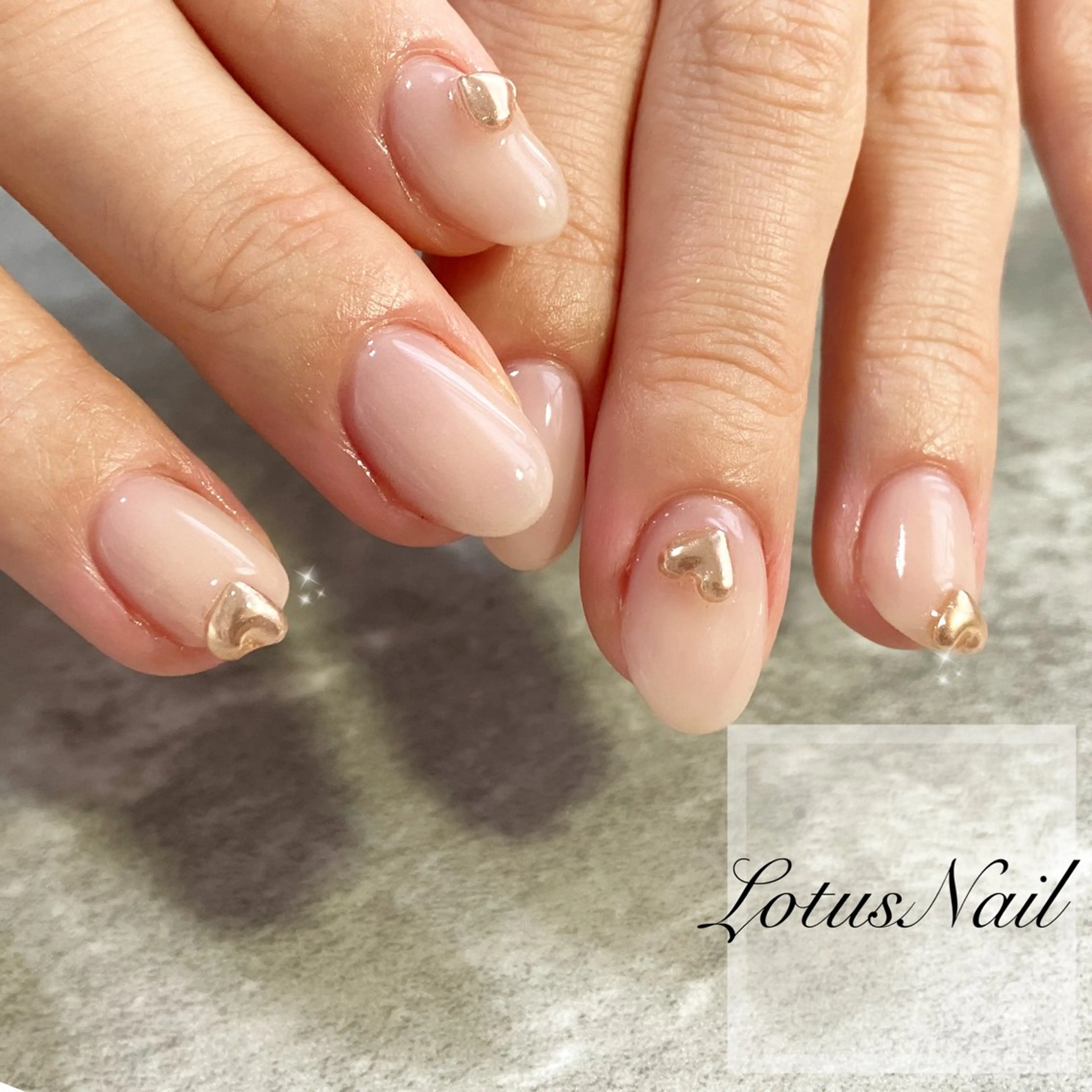 ネイル ハート Lotus Nailのネイルデザイン