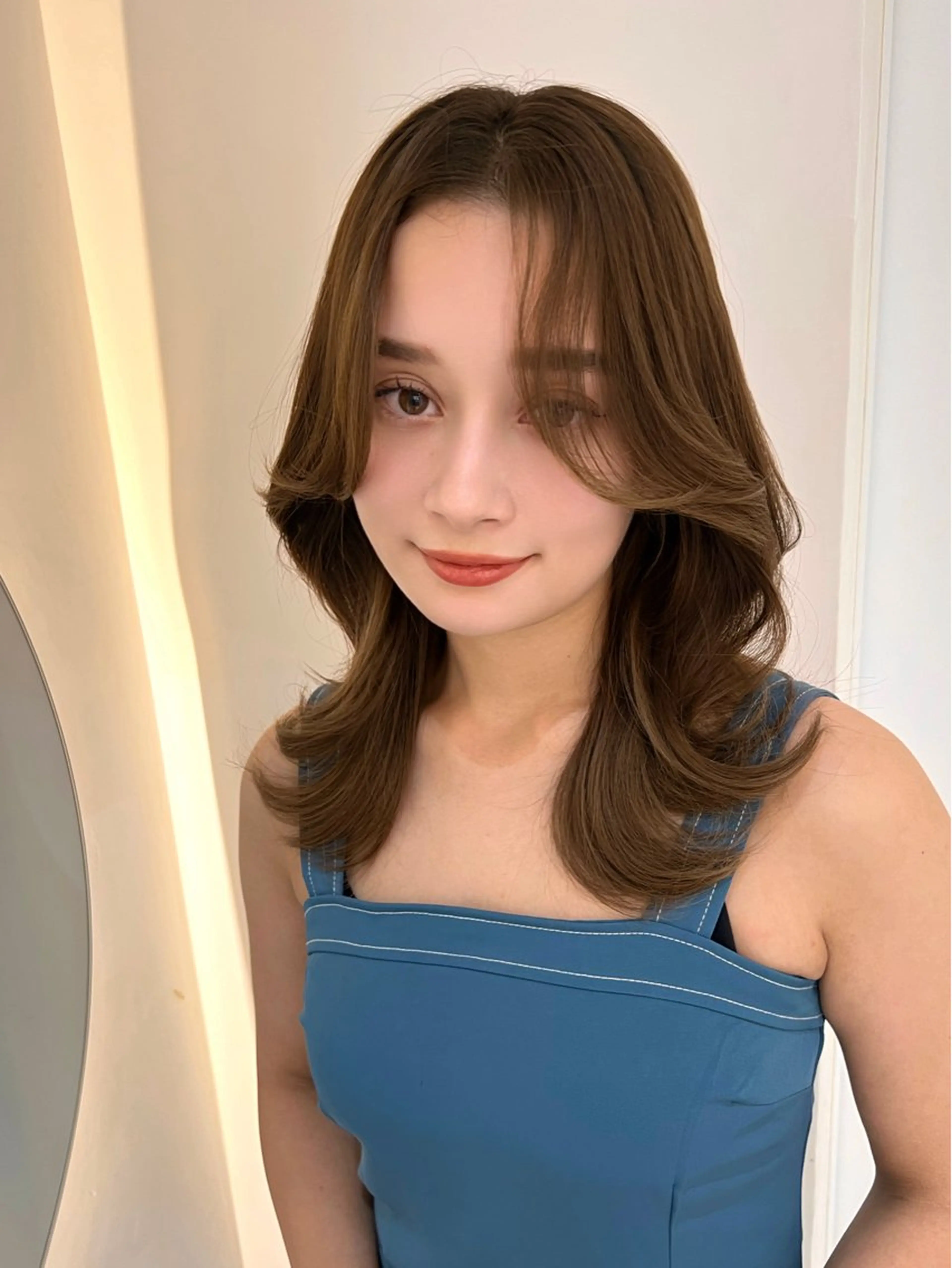 セミロング レイヤーカット Ocean hair resort所属・長谷川真鈴/レイヤー /髪質改善🤍🤍のヘアスタイル