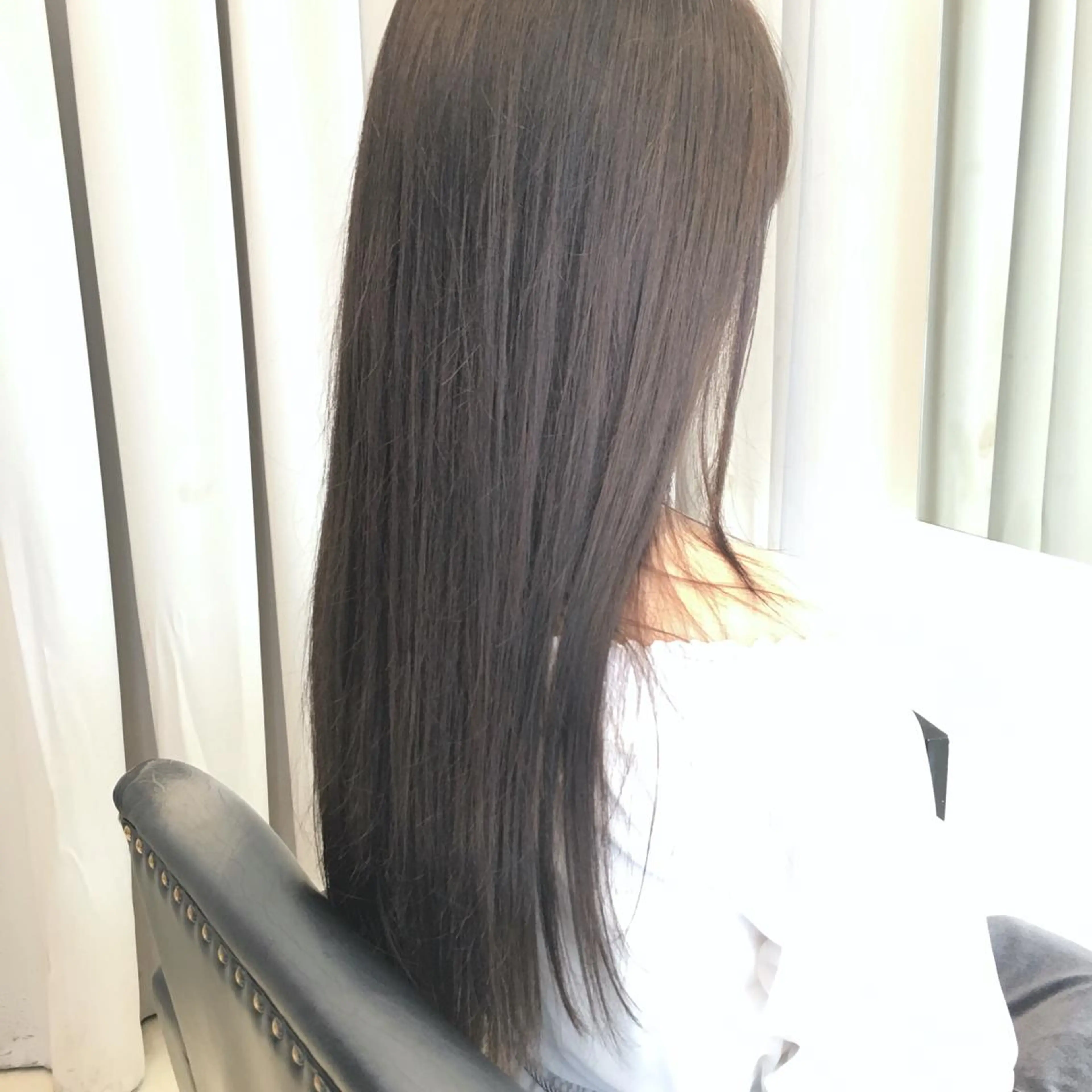 セミロング ロング カラー ネイビーカラー 西川 ヒロキのヘアスタイル