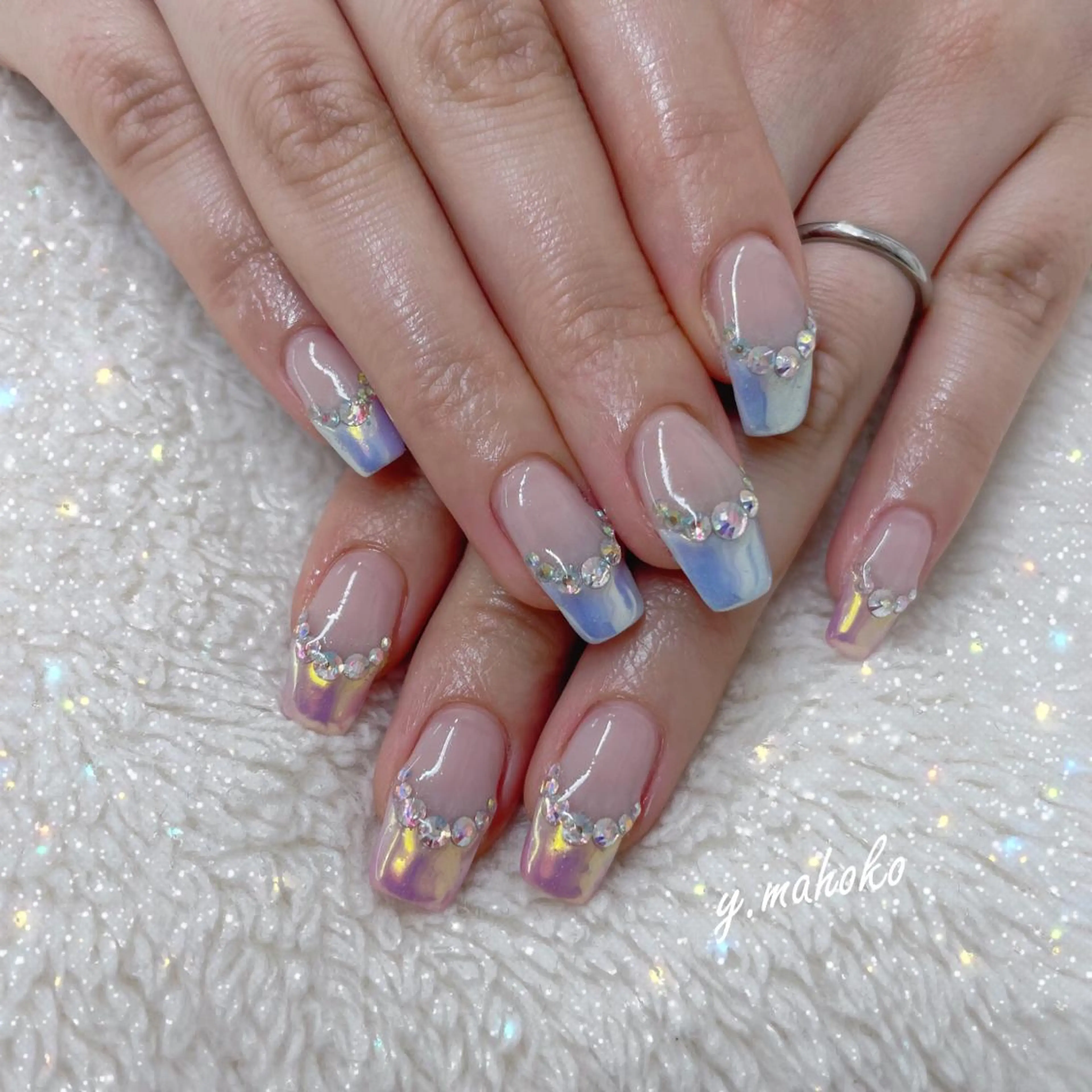 ネイル ミラーネイル ハンドネイル She nail studio 原宿所属・パラジェル有/ スカルプ/mahoのネイルデザイン