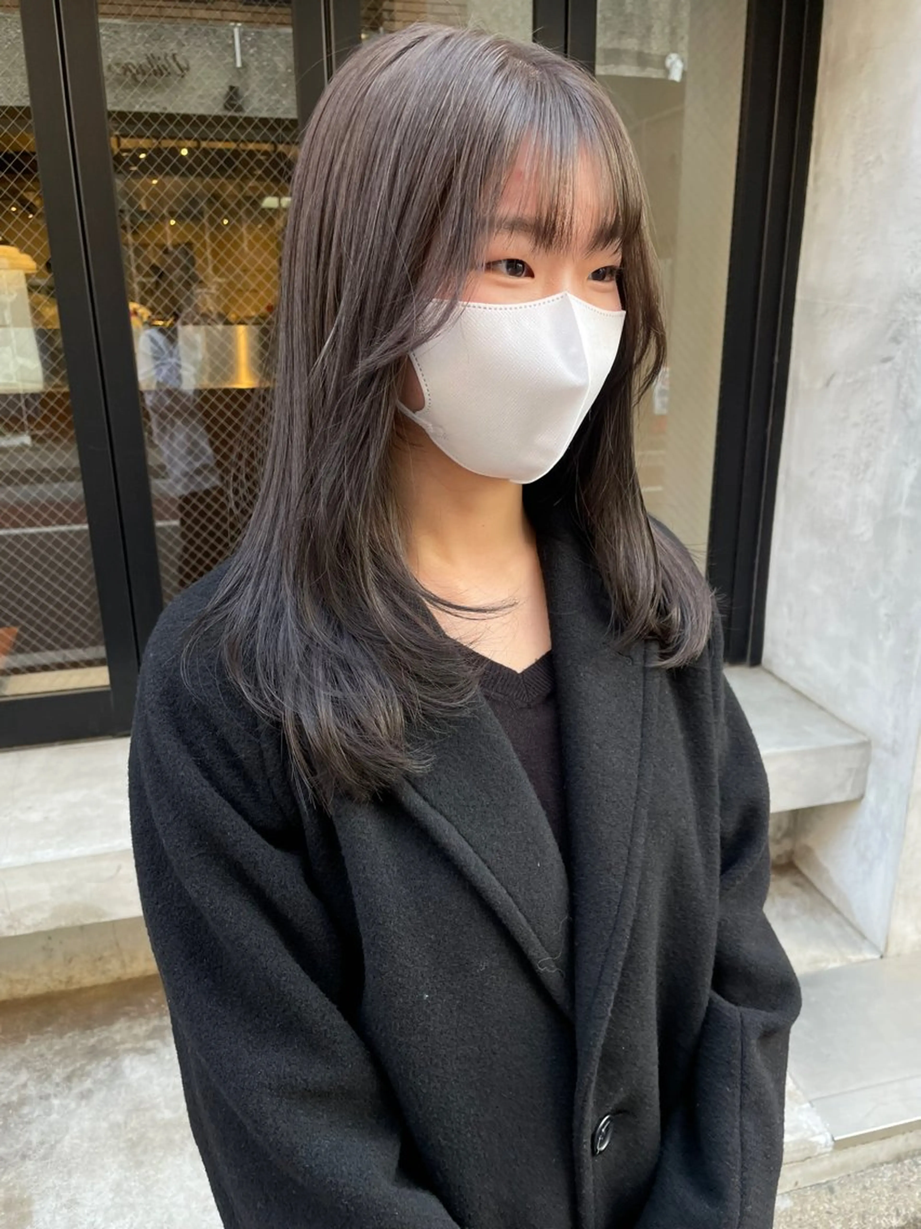 ミディアム カラー カット ヘアカラー トリートメント 🩰オリーブ/ ベージュ松本咲花🩰のヘアスタイル