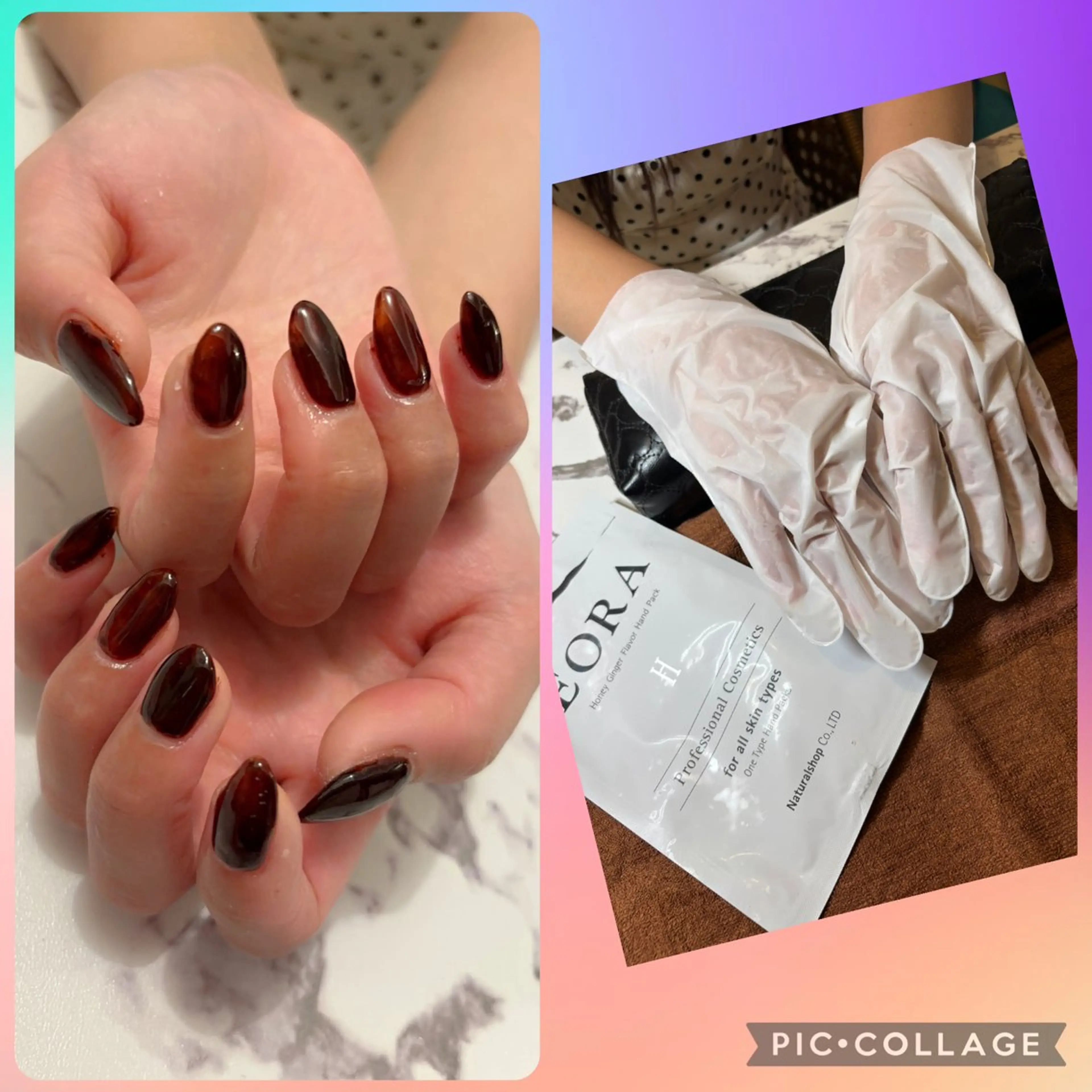 ハンドパック付🫧＋オフ無💅ワンカラー💛💜🤎¥6,160の写真