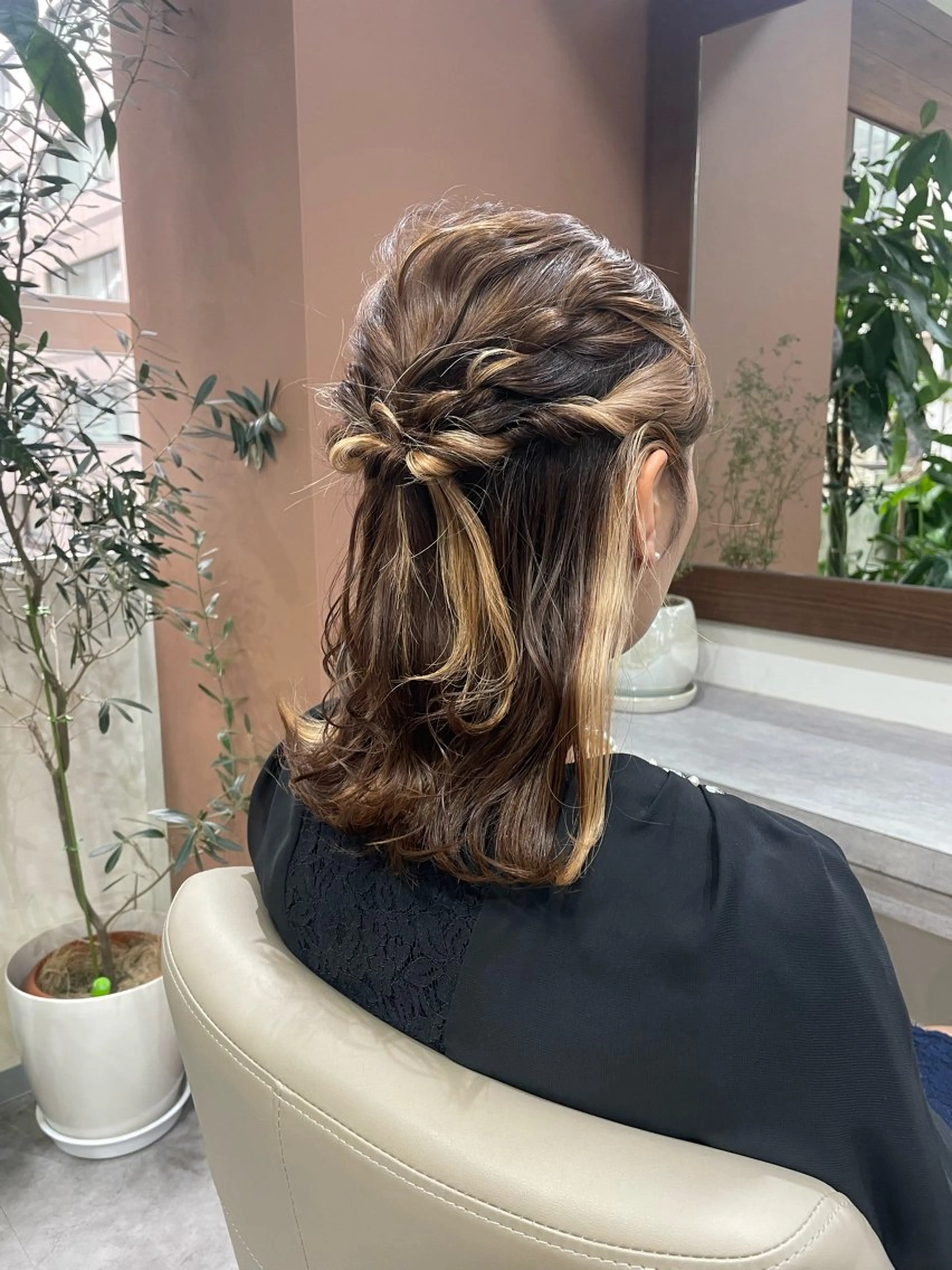 ミディアム ヘアアレンジ ヘアセット 韓国風パーマ/ヘア セット/店長みづきのヘアスタイル