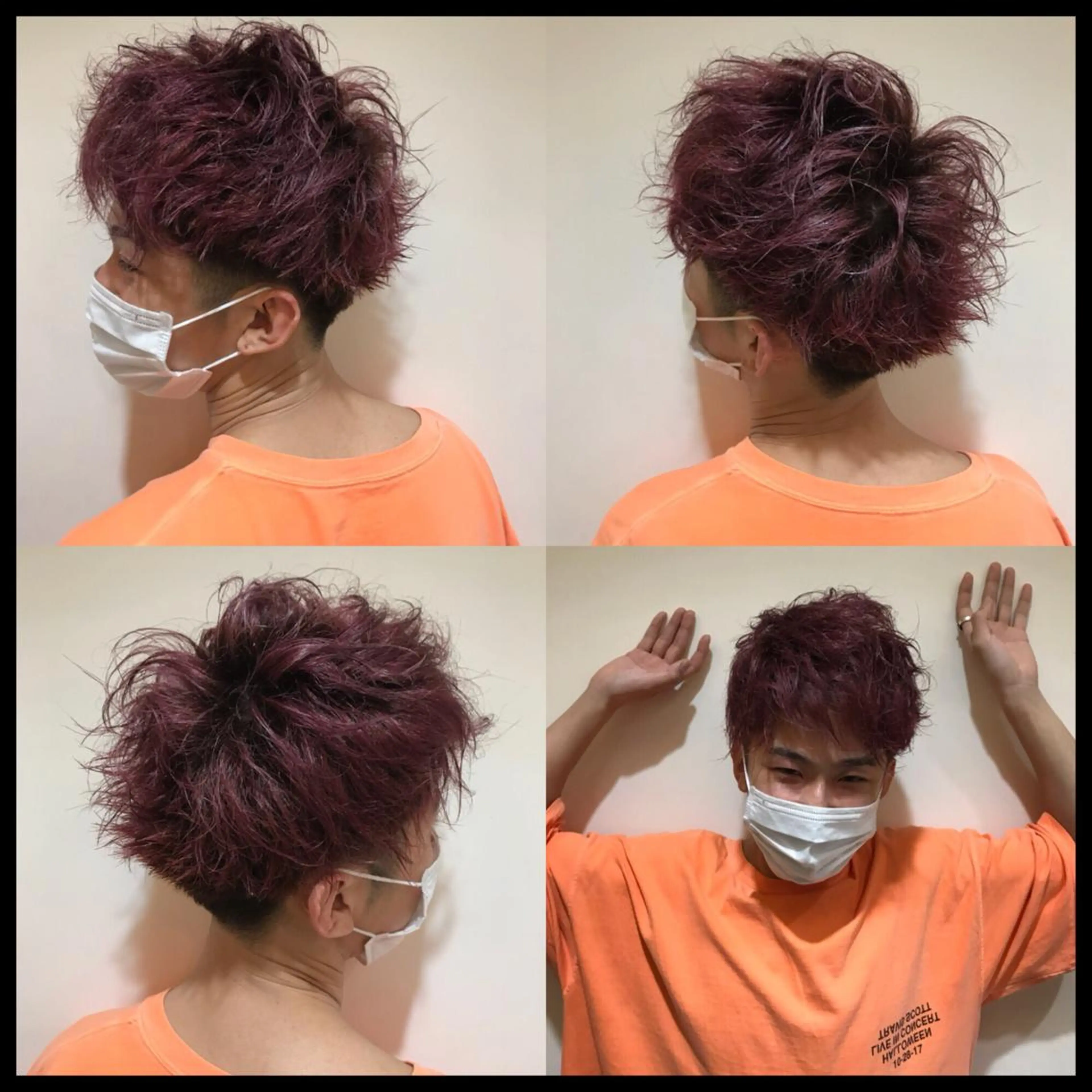 ショート カラー ピンクカラー バイオレットカラー 似合わせ/ブリーチ カラー.岡田友仁のヘアスタイル