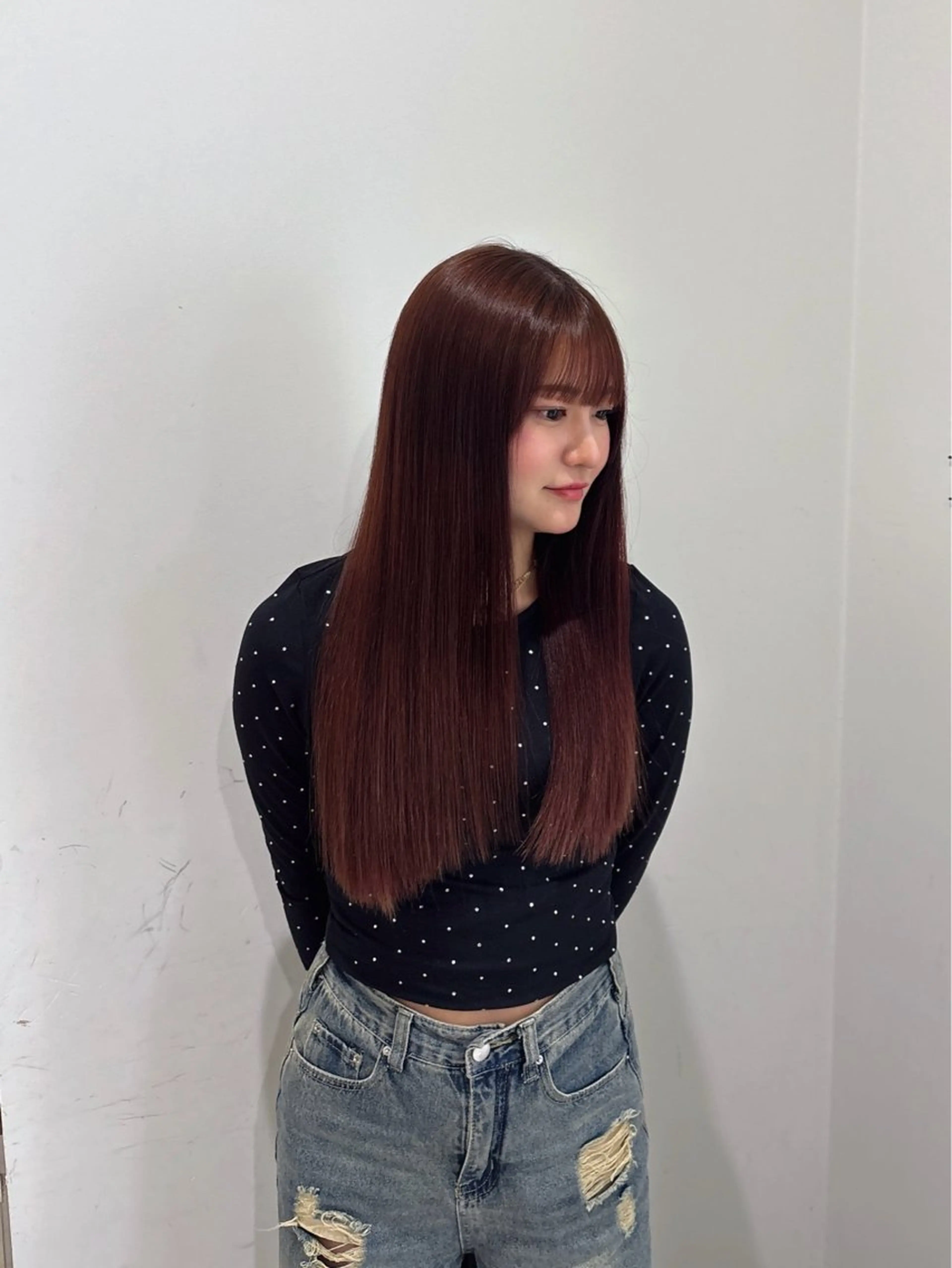 ロング カラー 八代 珠羽のヘアスタイル