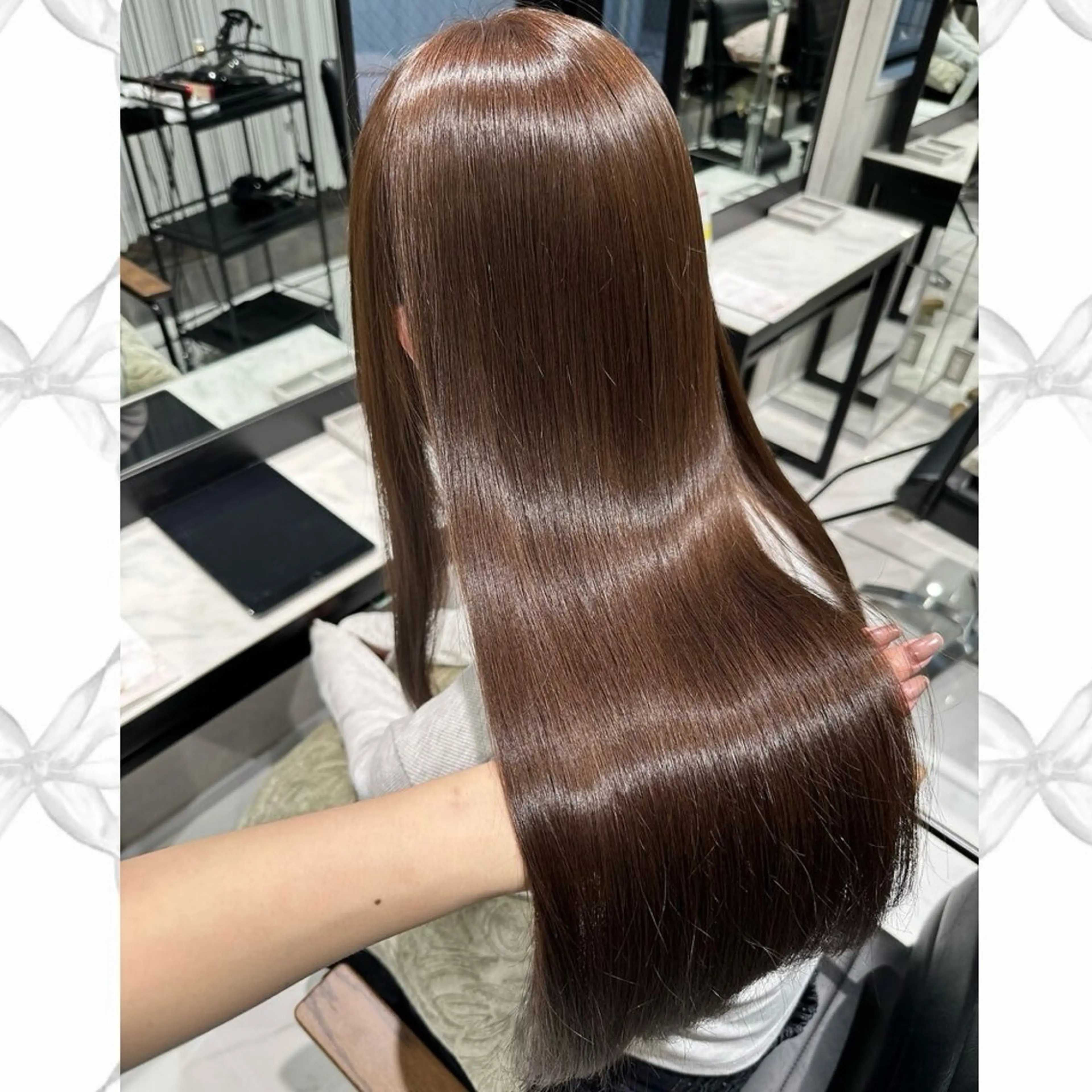 ロング 縮毛矯正 トリートメント ☘️中明度カラー/ 縮毛矯正ナミ☘️のヘアスタイル