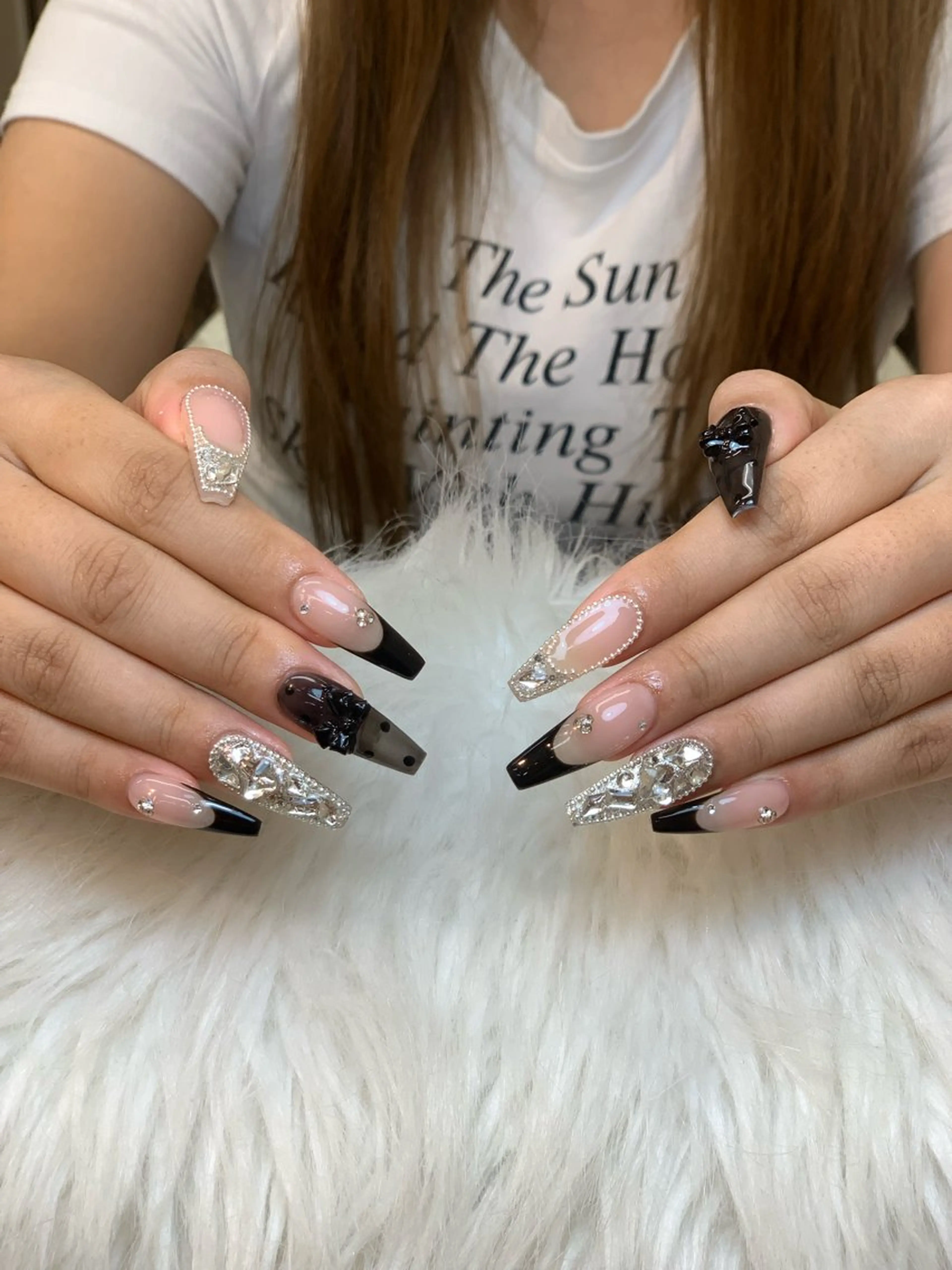 ネイル アートネイル 長さ出し ジェルネイル マグネットネイル ニュアンスネイル Cloudy Chan Nailのネイルデザイン