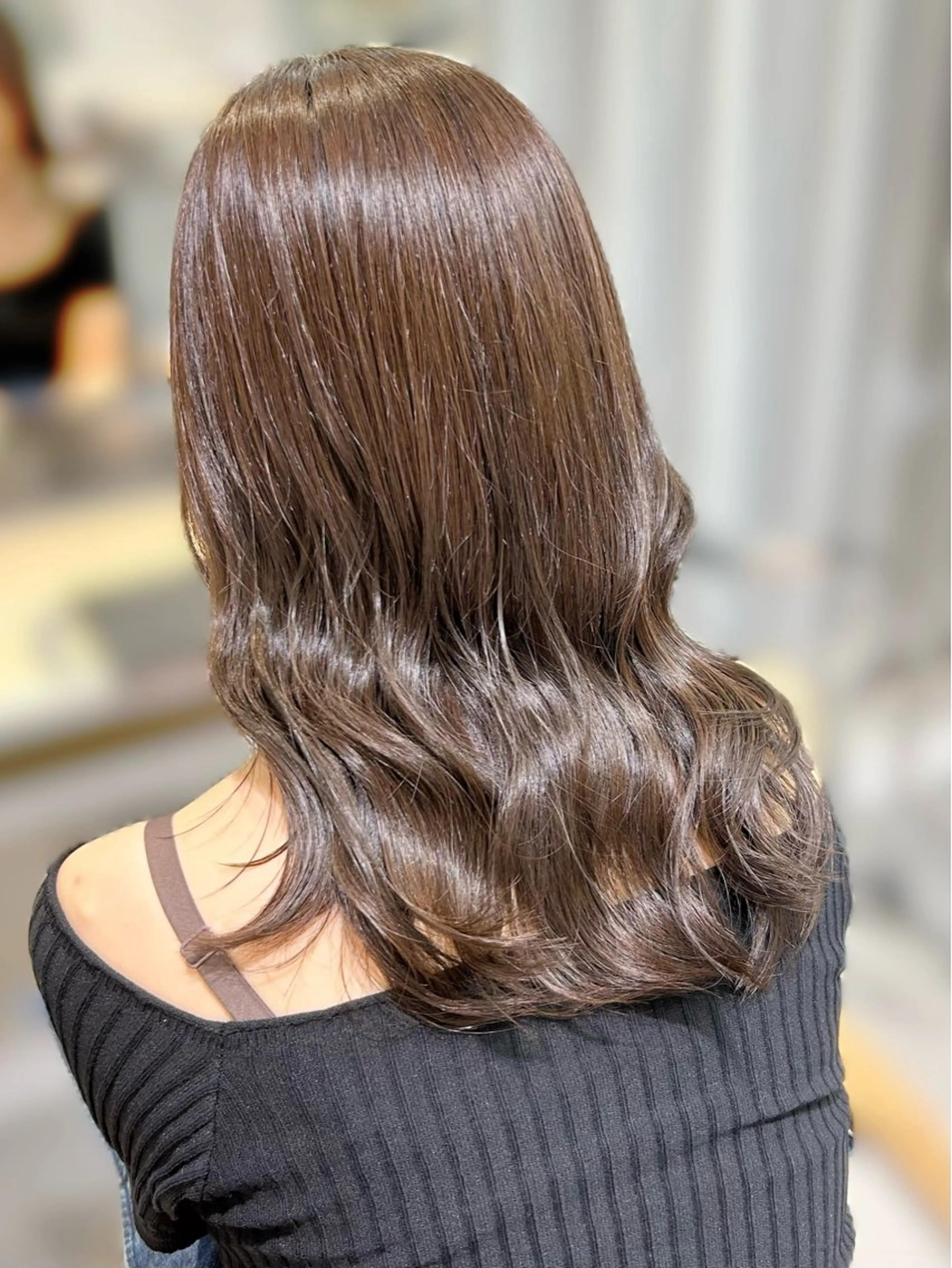 ミディアム カラー ベージュカラー ショコラベージュ 透明感カラー カット ヘアカラー 池袋/レイヤー/ 顔まわり/taigaのヘアスタイル