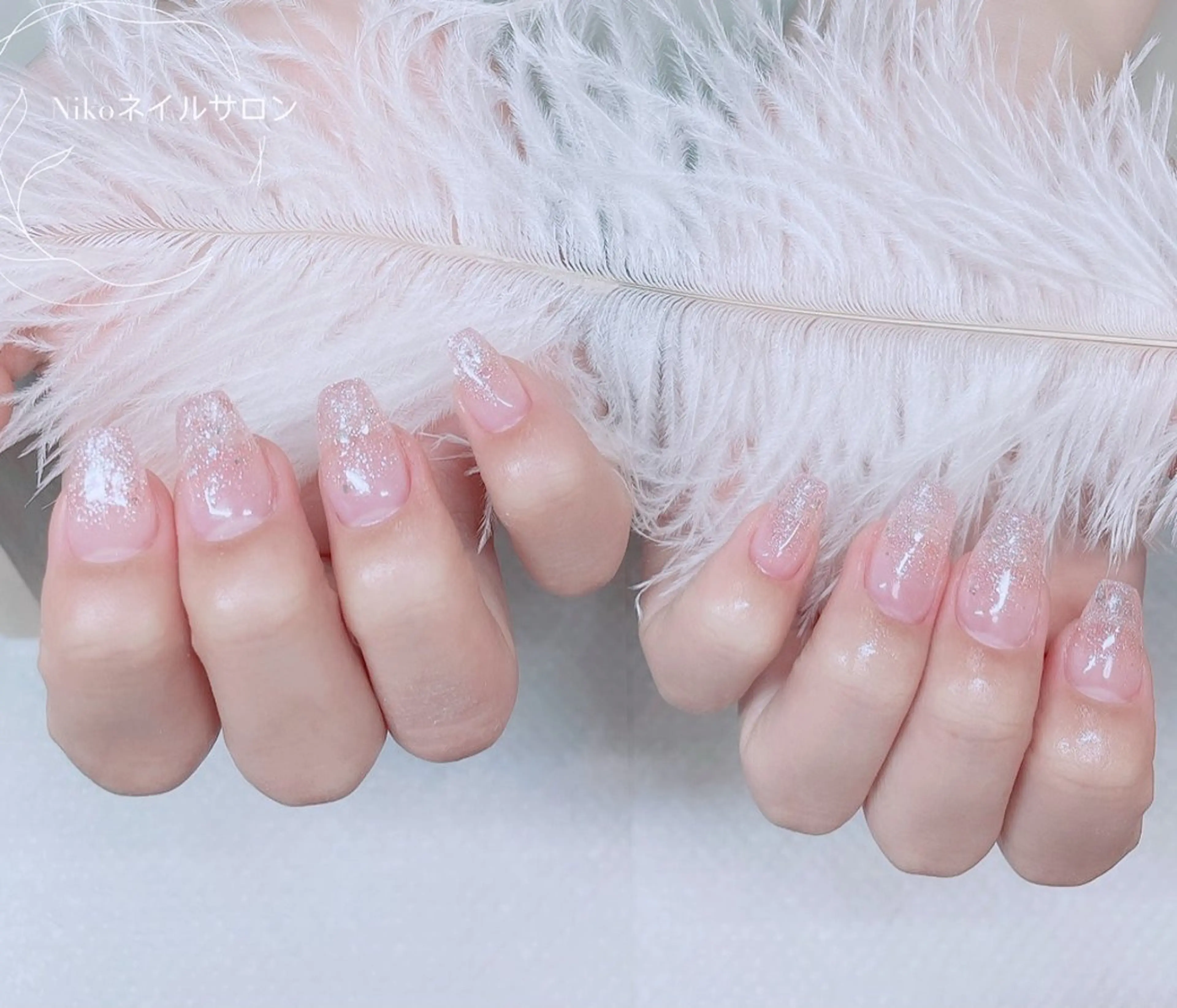 ネイル 長さ出し フットネイル フレンチネイル ジェルネイル 韓国ネイル Niko nailサロンのネイルデザイン