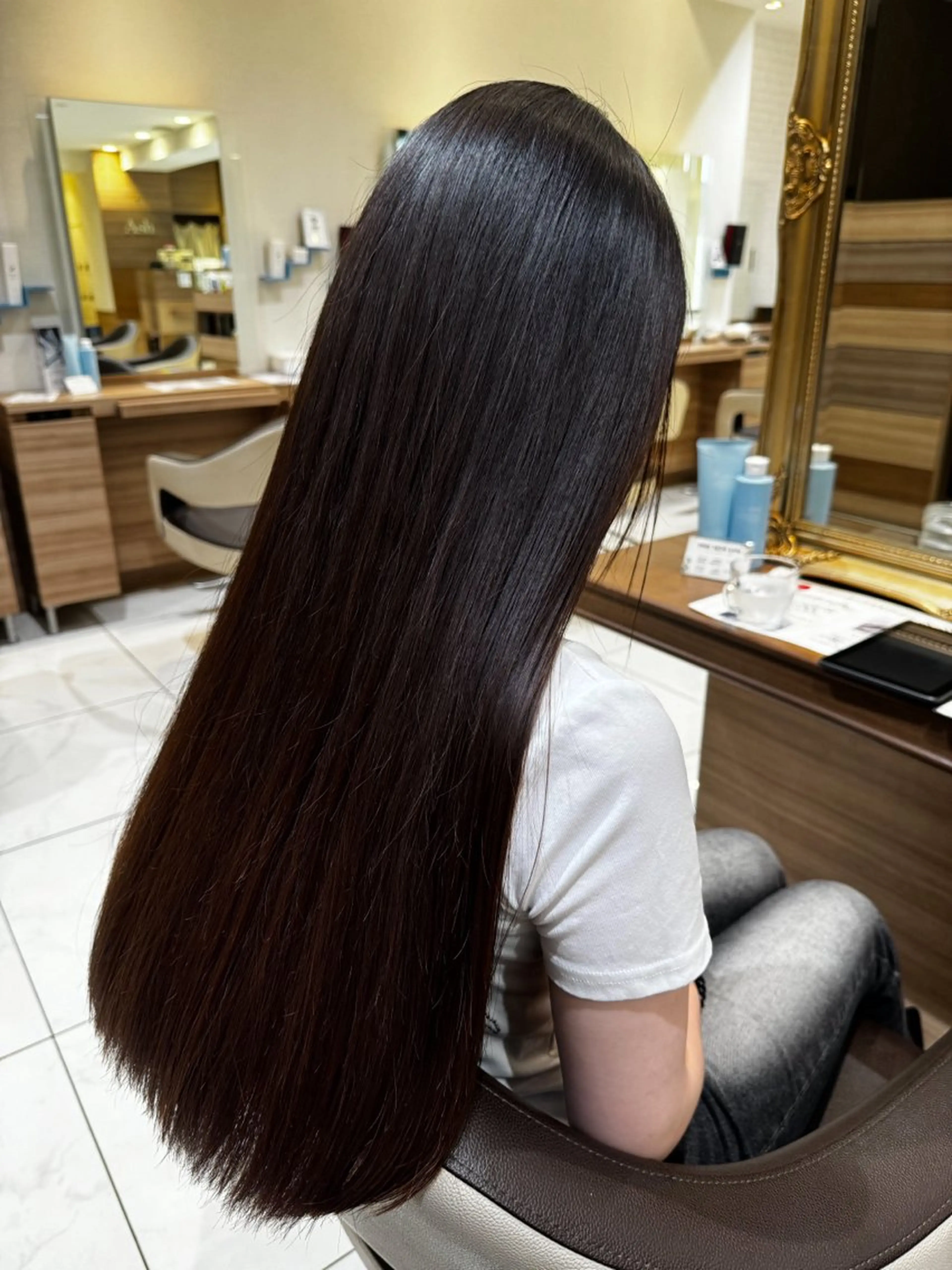 ロング カット 縮毛矯正 トリートメント 松田 一希のヘアスタイル