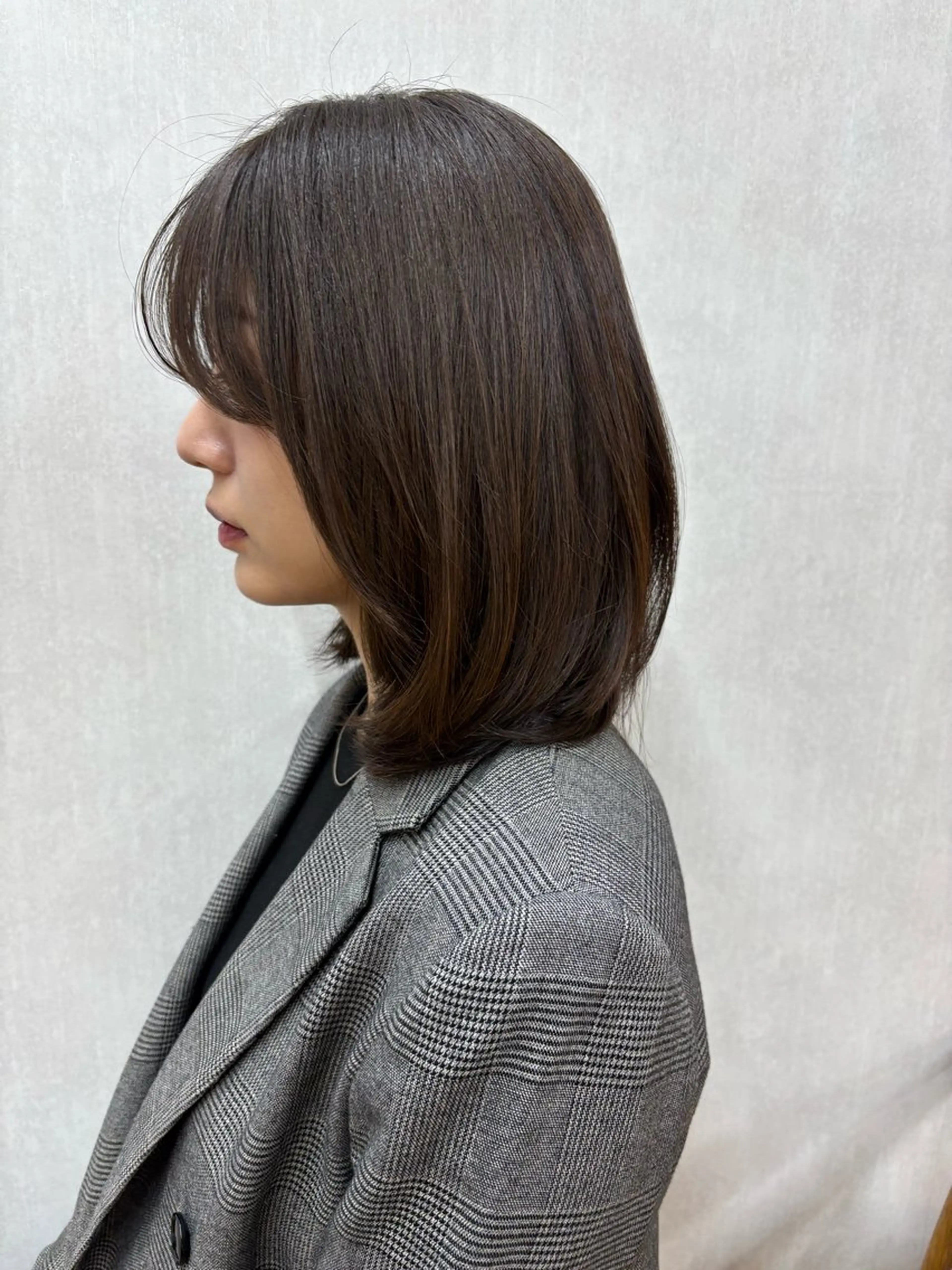 ミディアム レイヤーカット ボブ/ミディアム 親しみやすさ/さくらのヘアスタイル